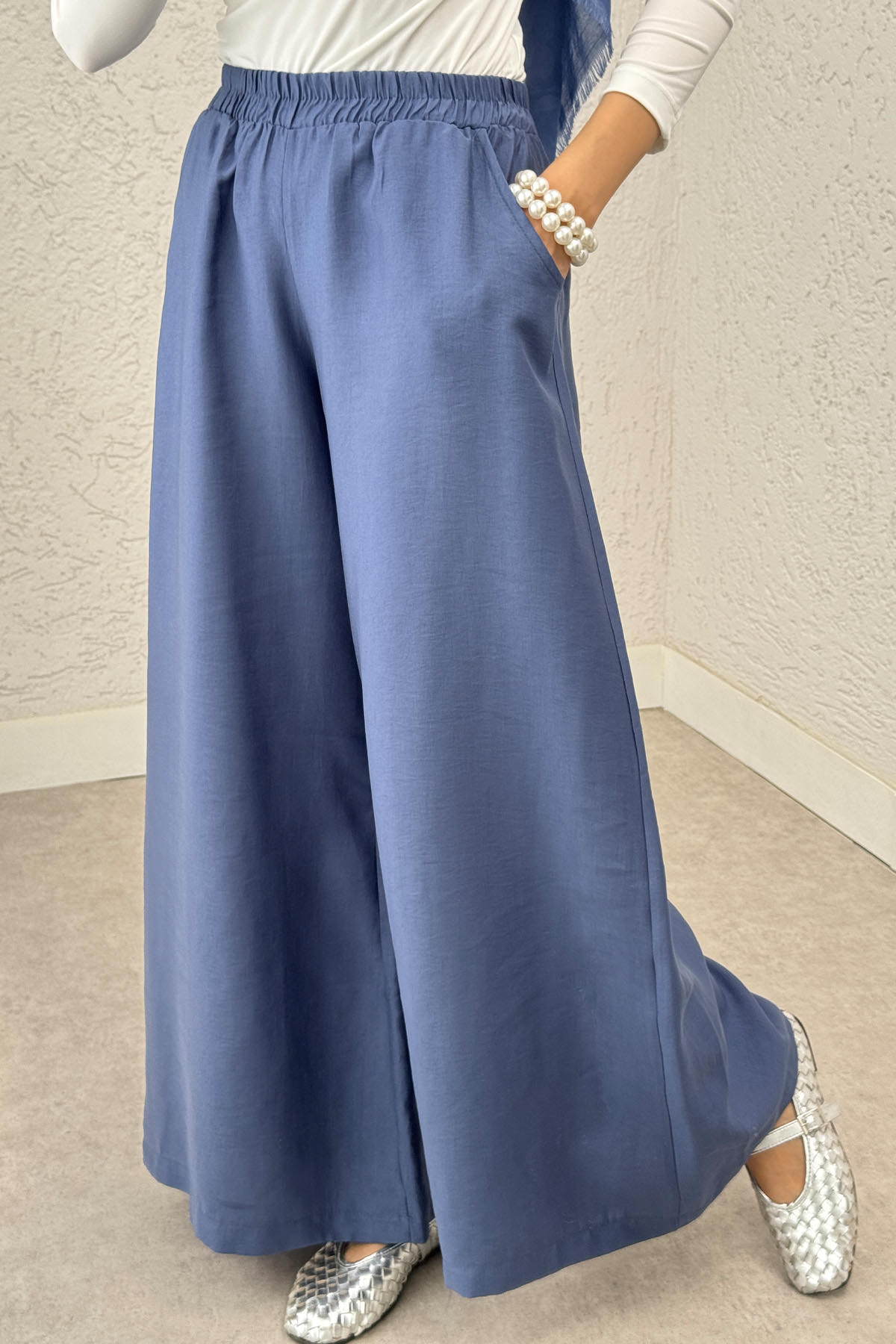 Boru Paça Pantolon 0012 - İNDİGO |  