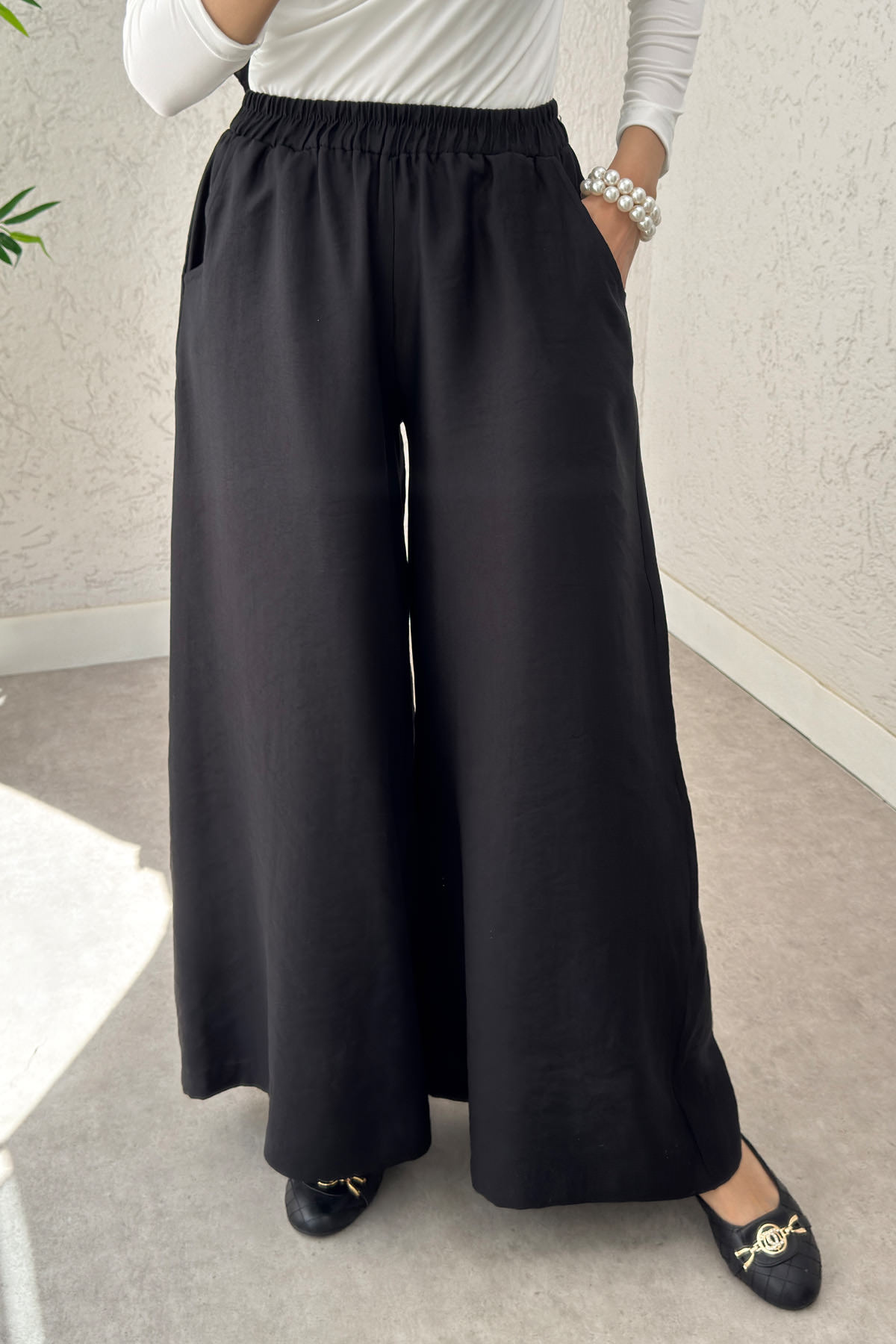 Boru Paça Pantolon 0012 - SİYAH |  