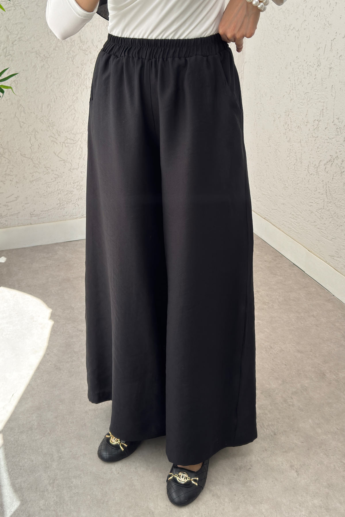 Boru Paça Pantolon 0012 - SİYAH |  