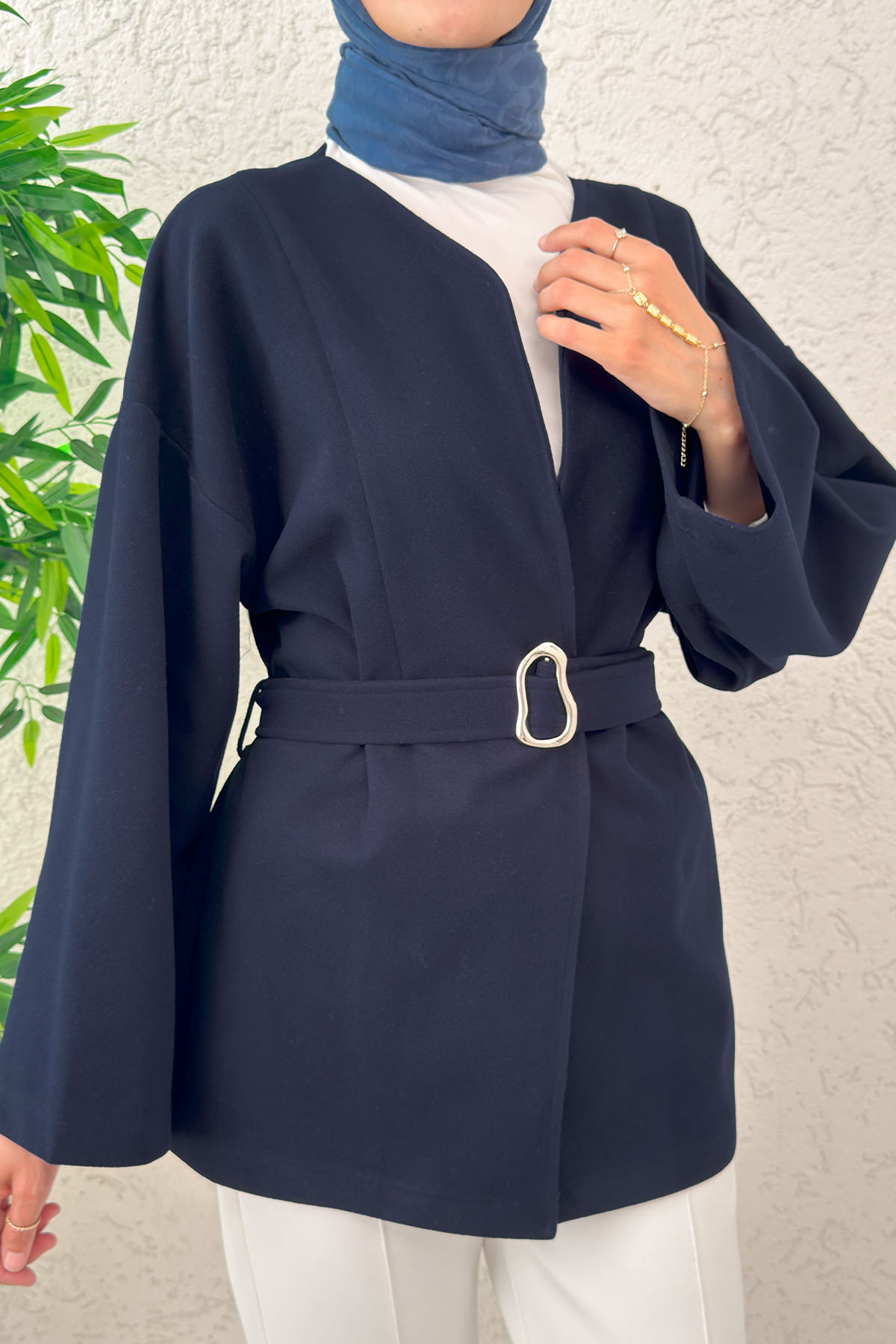 Premium Kaşe Kaban 0019 - LACİVERT |  