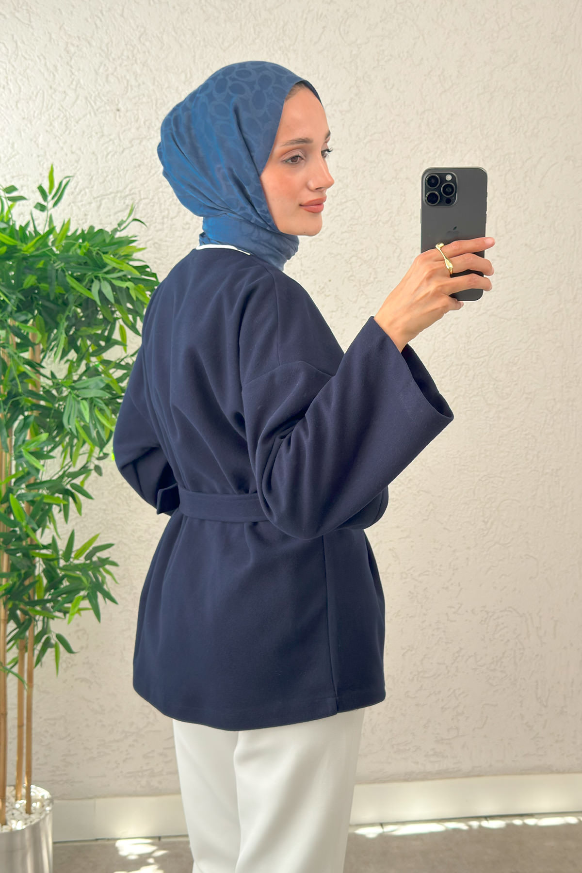 Premium Kaşe Kaban 0019 - LACİVERT |  