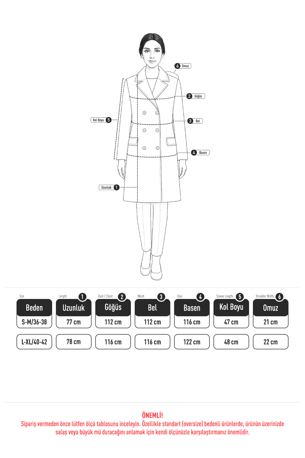 Premium Kaşe Kaban 0019 - LACİVERT |  