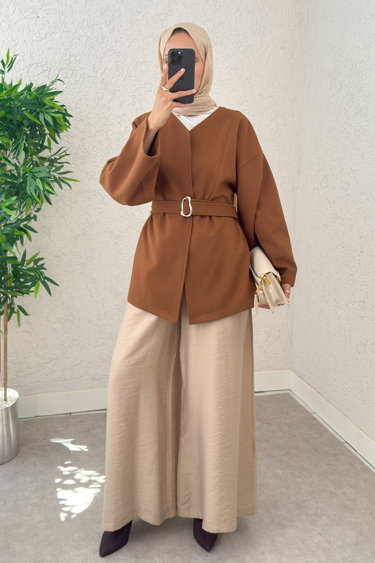 Premium Kaşe Kaban 0019 - TABA |  