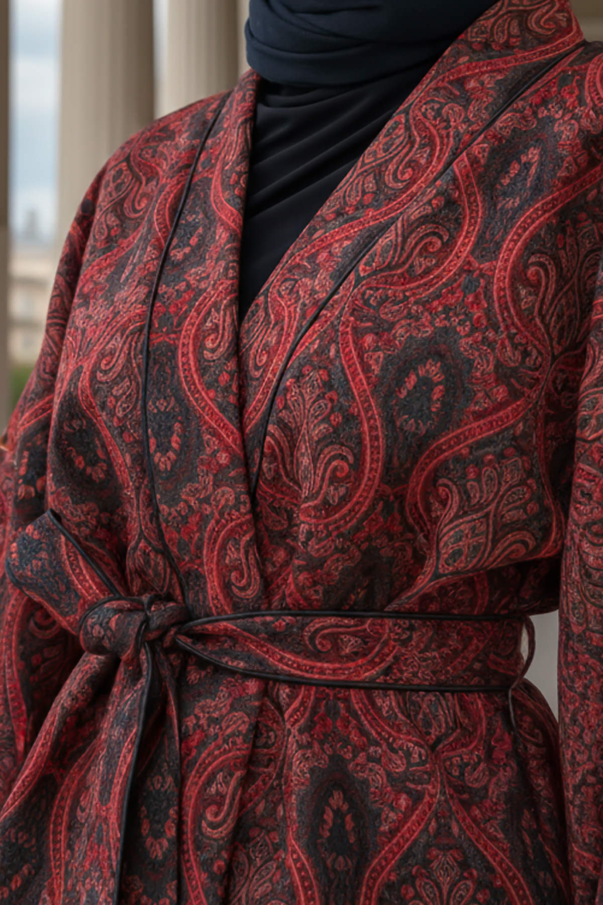 Otantik Desen Kimono 0022 - BORDO |  