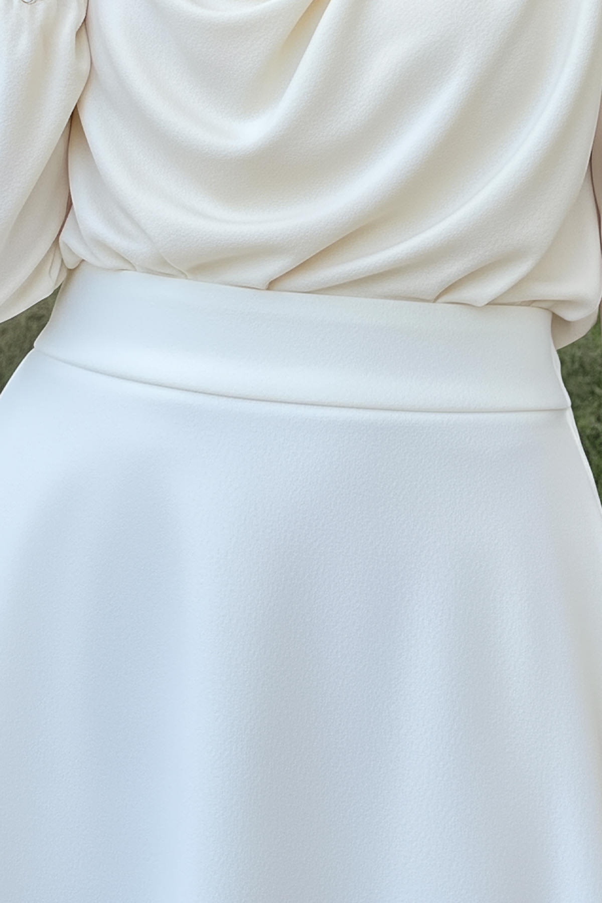 Scuba Kloş Etek 0023 - BEYAZ |  