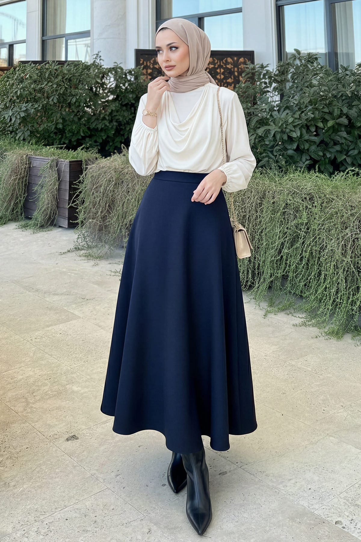 Scuba Kloş Etek 0023 - LACİVERT |  