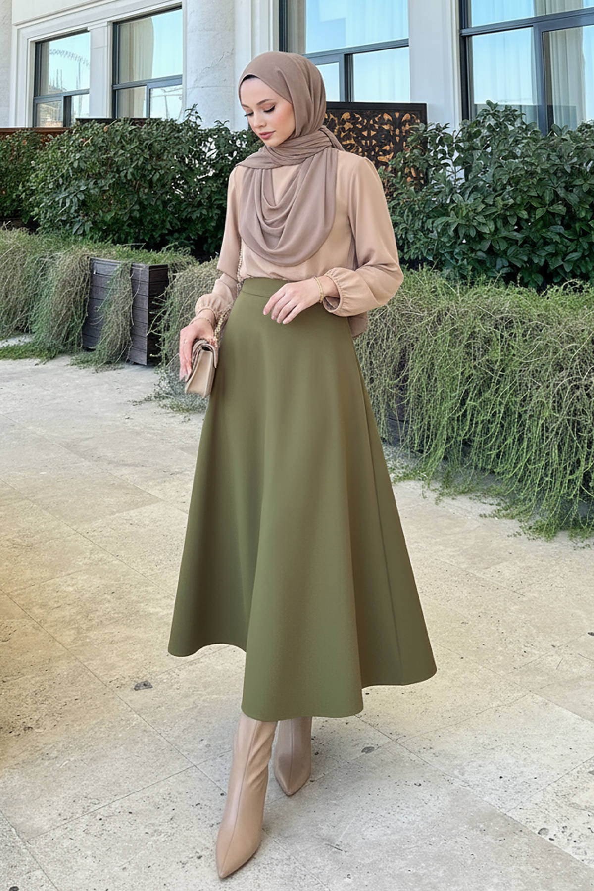 Scuba Kloş Etek 0023 - HAKİ |  