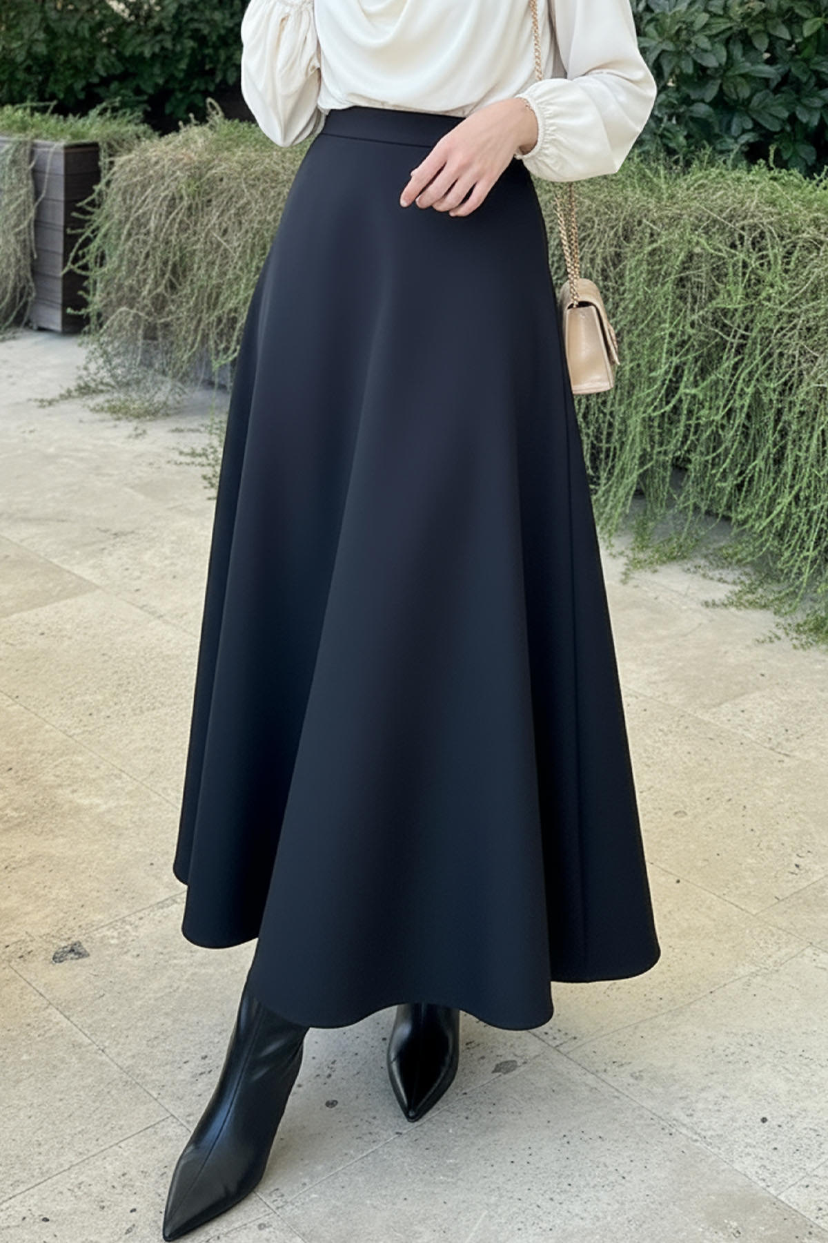 Scuba Kloş Etek 0023 - SİYAH |  