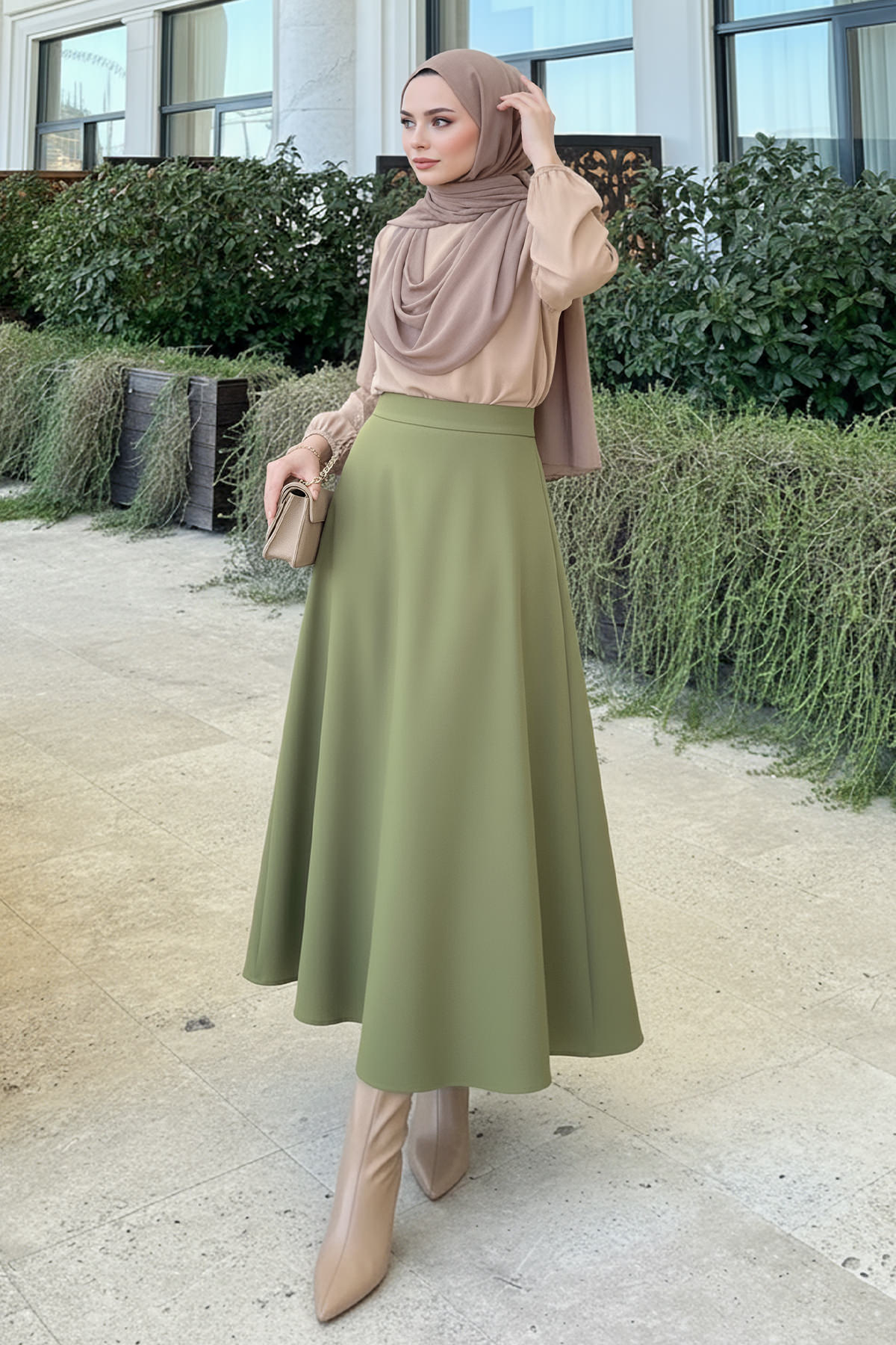 Scuba Kloş Etek 0023 - AÇIK HAKİ |  