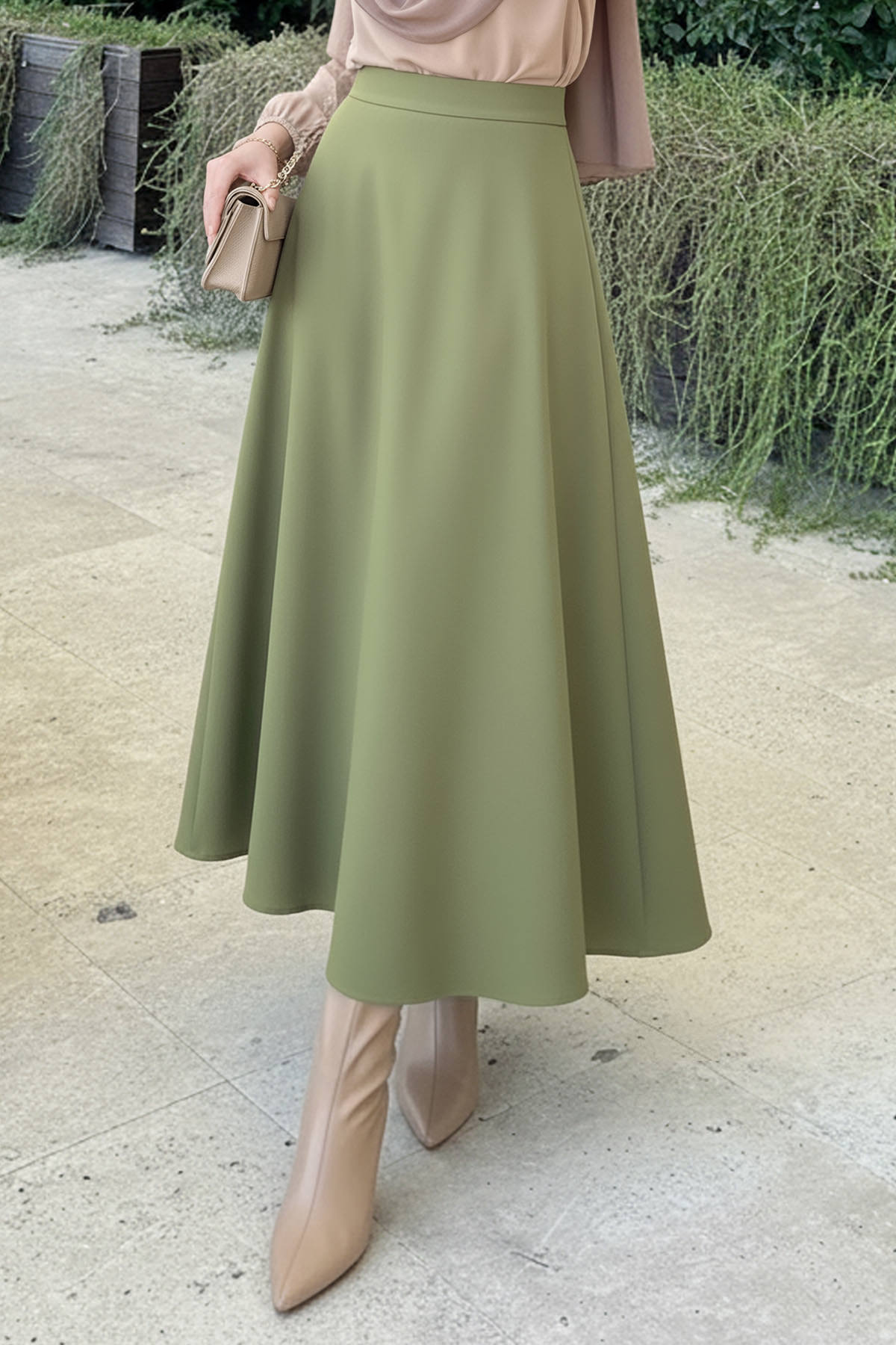 Scuba Kloş Etek 0023 - AÇIK HAKİ |  