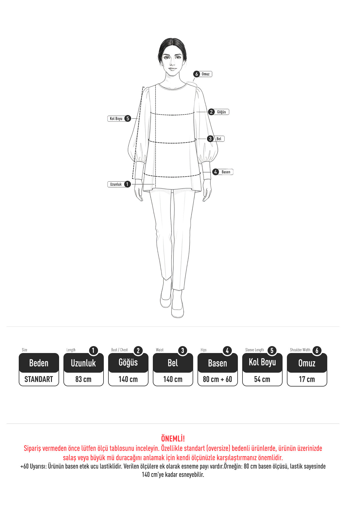Taş Detaylı Salaş Swit Bluz 0026 - GRİ |  