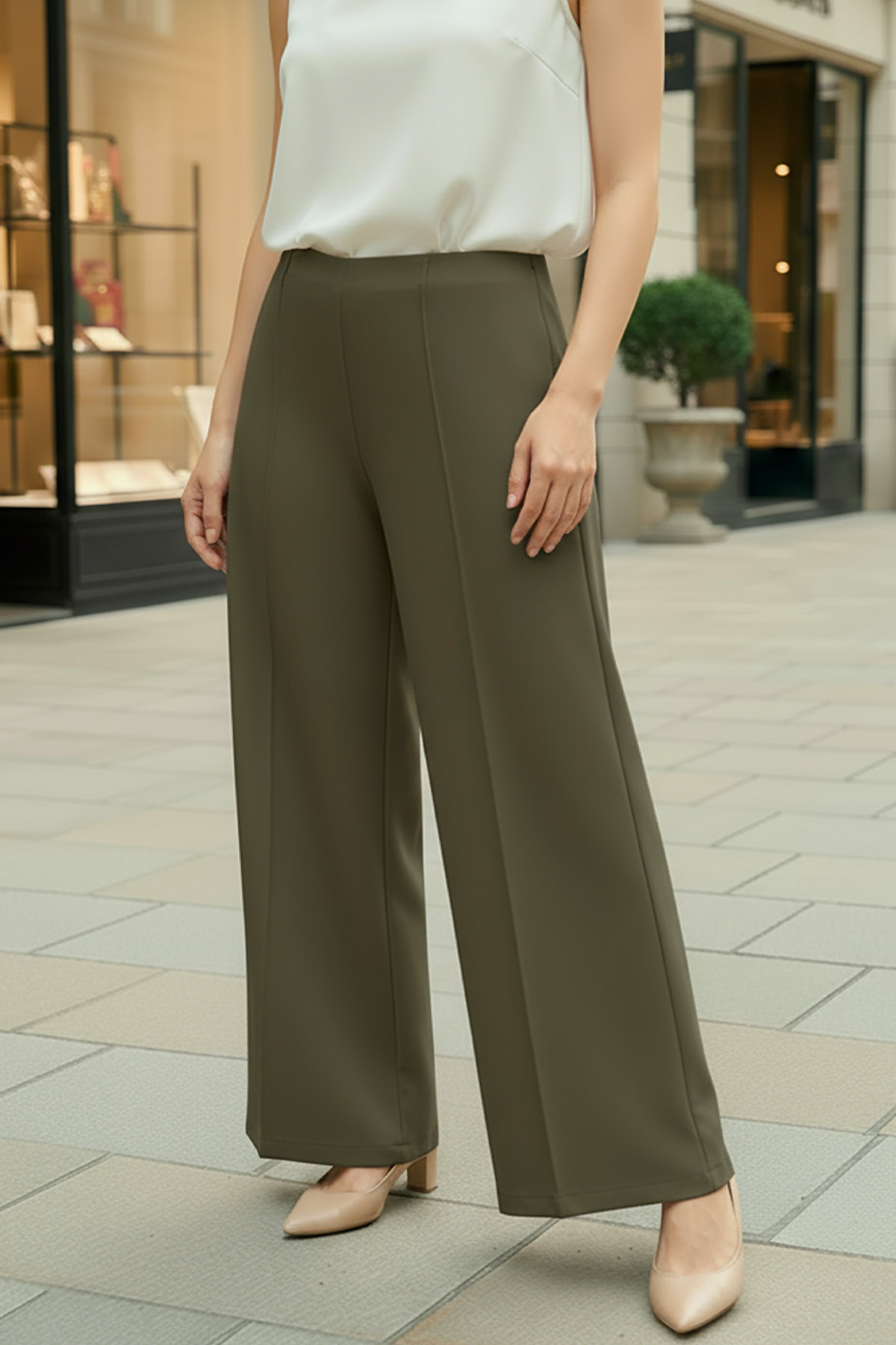 Likralı Scuba Pantolon 0033 - KOYU HAKİ |  