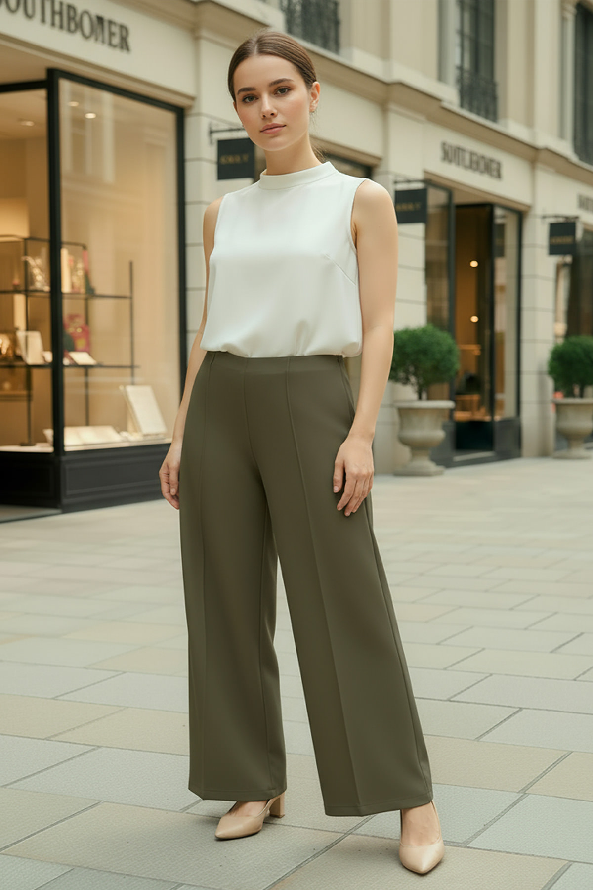 Likralı Scuba Pantolon 0033 - KOYU HAKİ |  