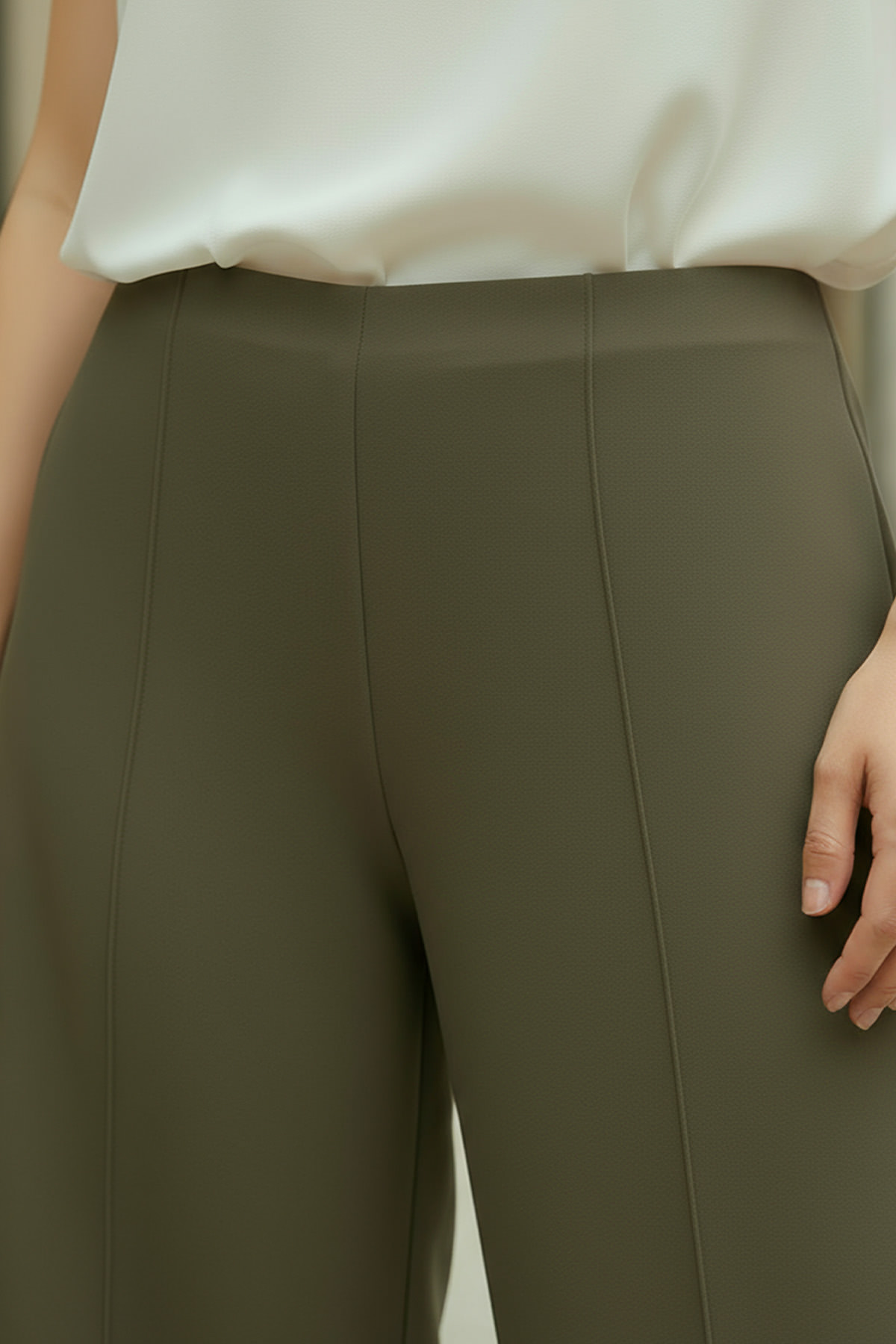 Likralı Scuba Pantolon 0033 - KOYU HAKİ |  