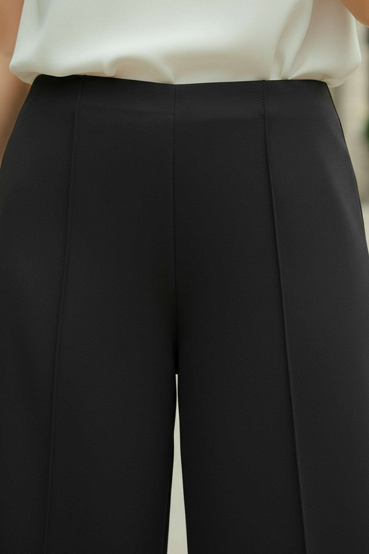 Likralı Scuba Pantolon 0033 - SİYAH |  