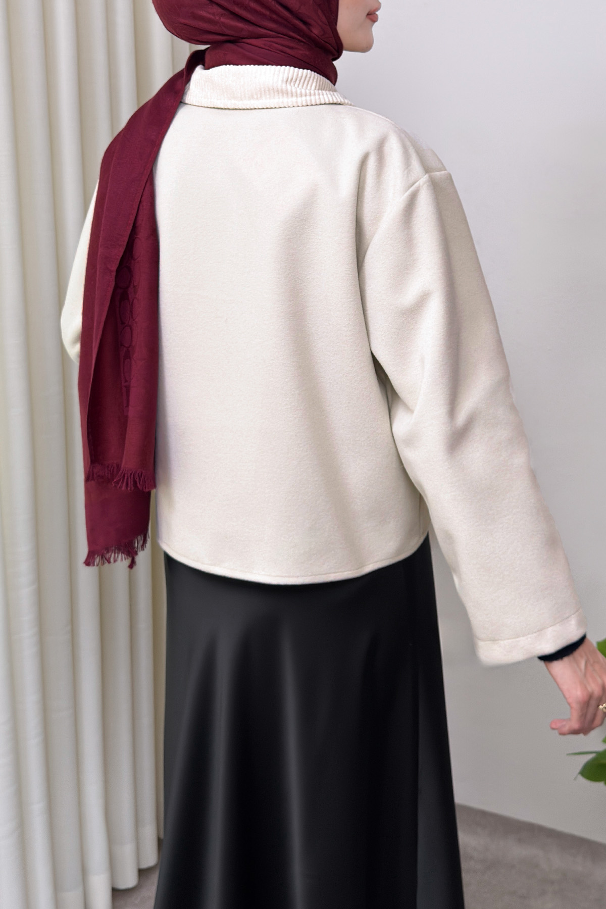 Kanguru Cepli Ceket 0034 - EKRU |  