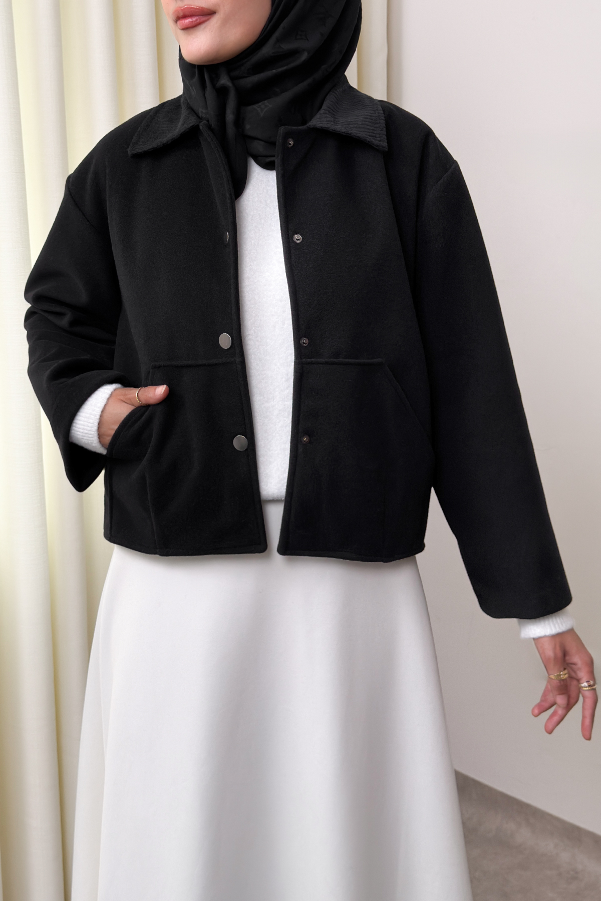 Kanguru Cepli Ceket 0034 - SİYAH |  