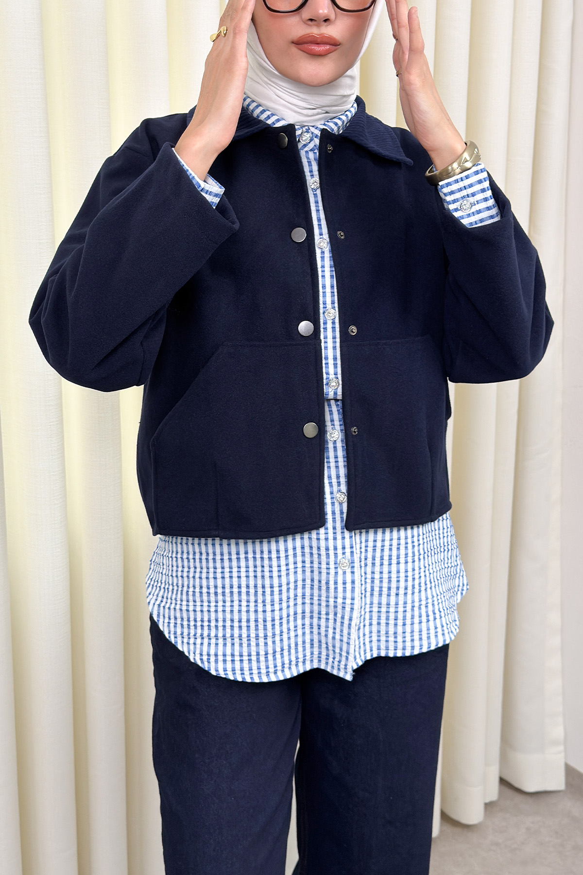 Kanguru Cepli Ceket 0034 - LACİVERT |  