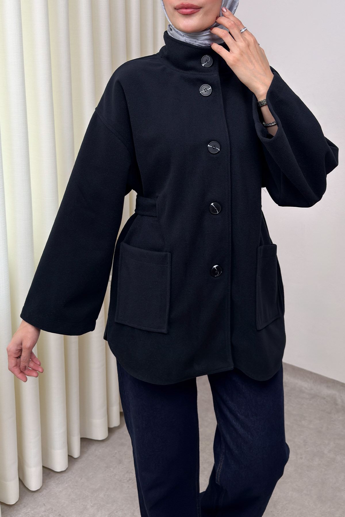 Hakim Yaka Kaşe Ceket 0035 - LACİVERT |  