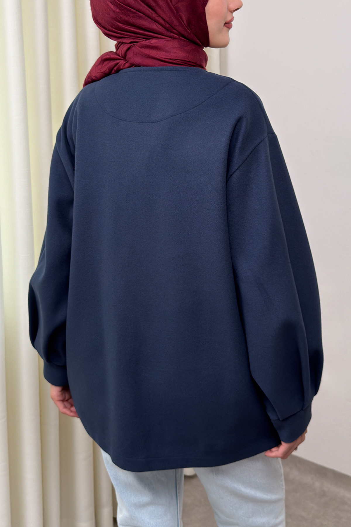 V Yaka Kaşe Ceket 0041 - LACİVERT |  