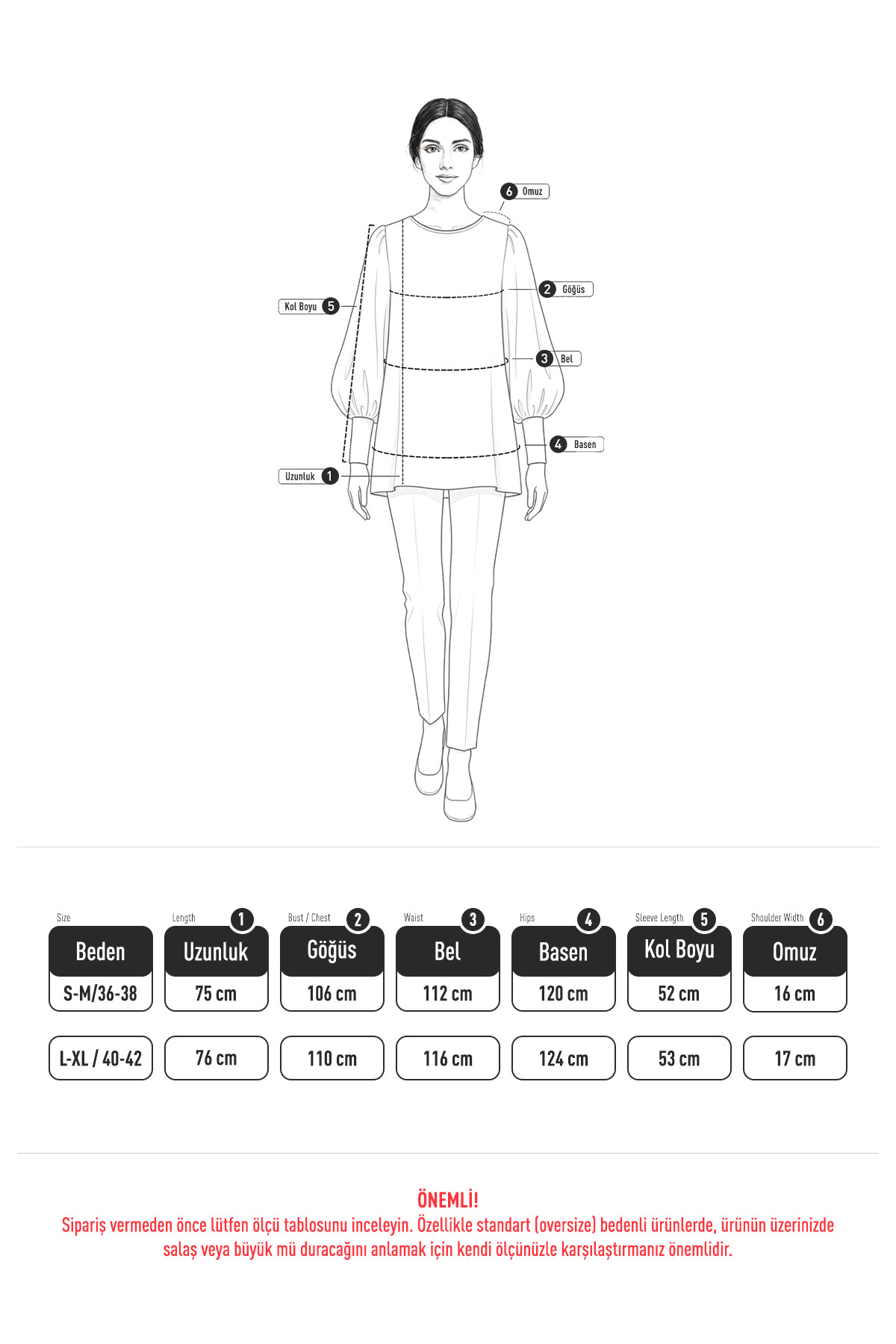 Buta Desenli Oversize Tunik 0042 - BEJ |  