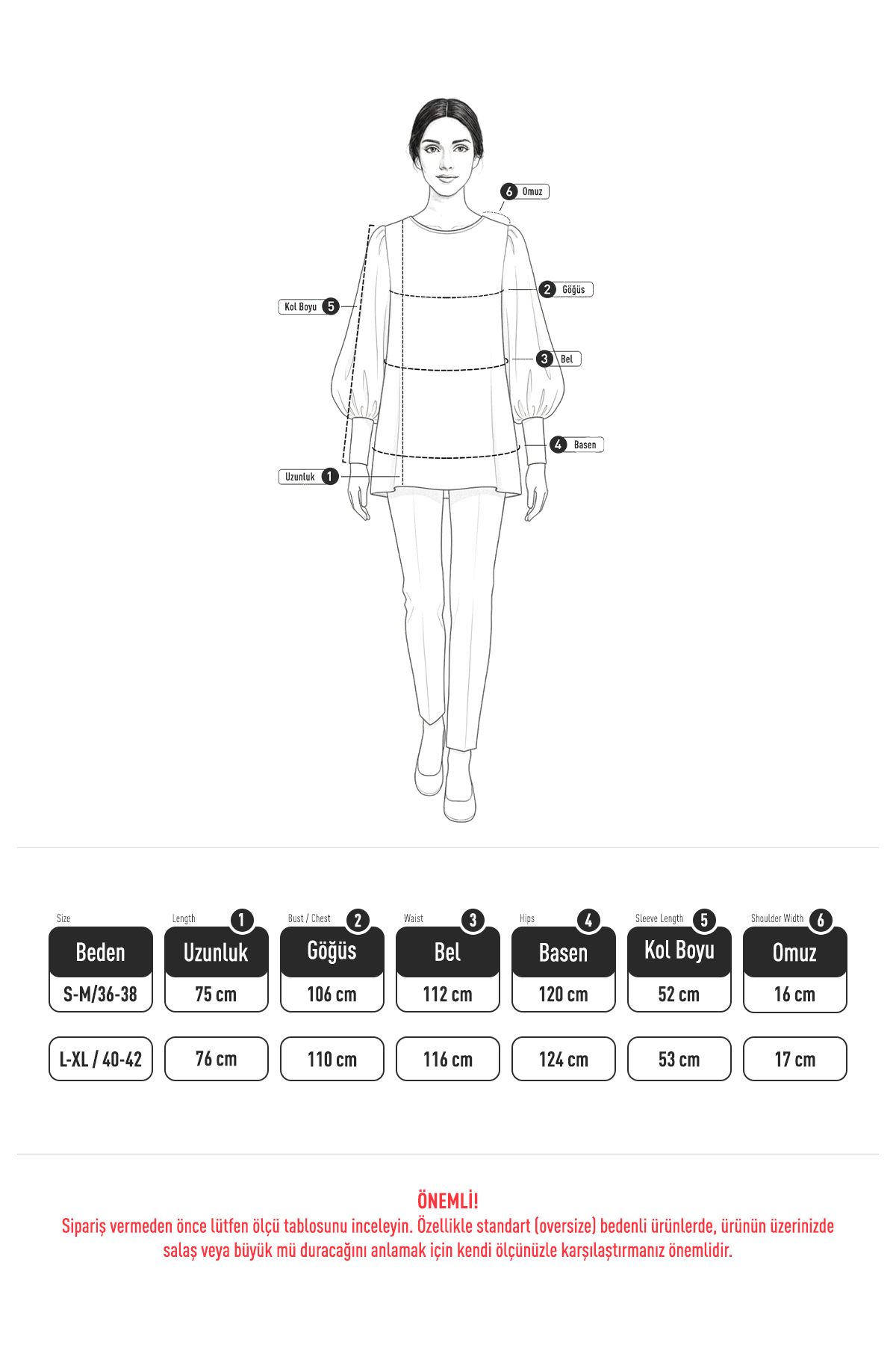Desenli Oversize Tunik 0042 - LACİVERT |  