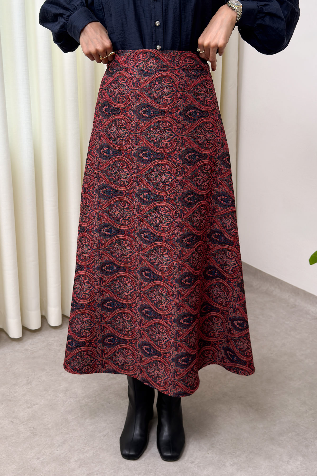 Otantik Desen Etek 0044 - BORDO |  