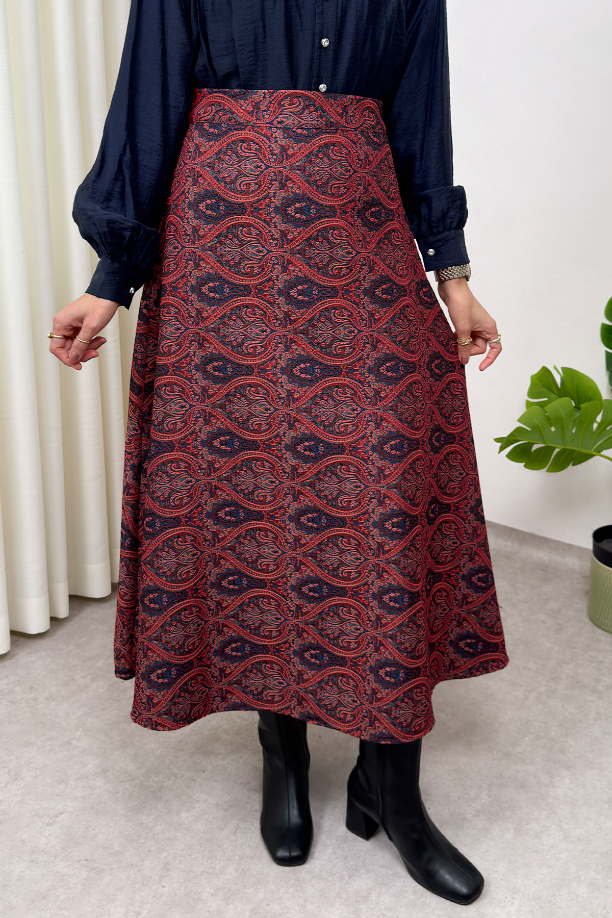 Otantik Desen Etek 0044 - BORDO |  