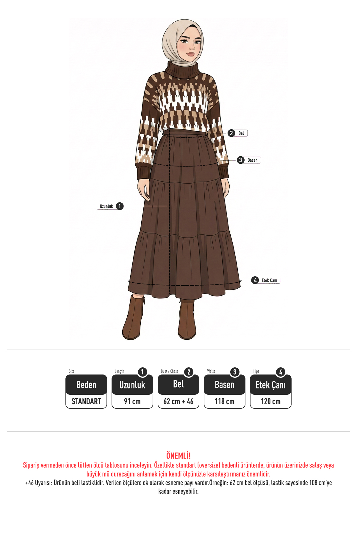 Paraşüt Kumaş Katlı Etek 0052 - BEJ |  