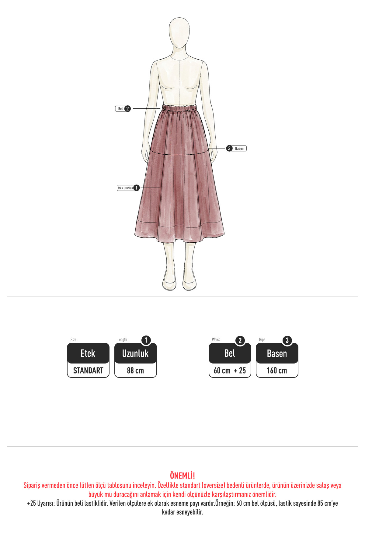 Cepli Poplin Etek 0060 - SİYAH |  