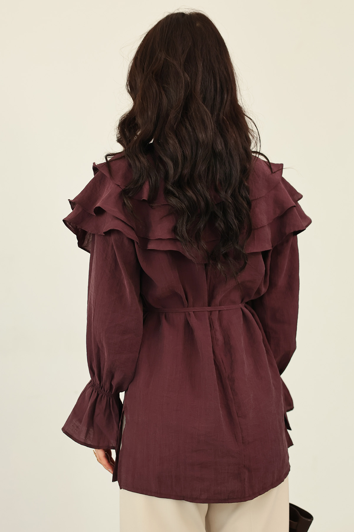 Katlı Yaka Tunik 0062 - MÜRDÜM |  