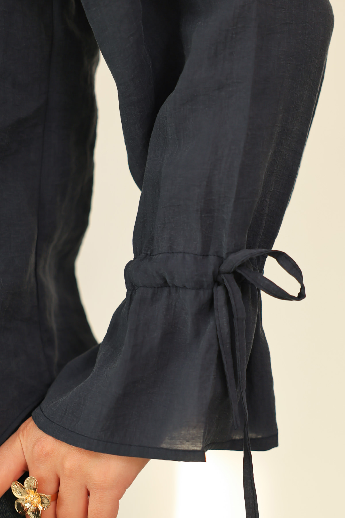 Kol Büzgülü Gömlek 0069 - LACİVERT |  