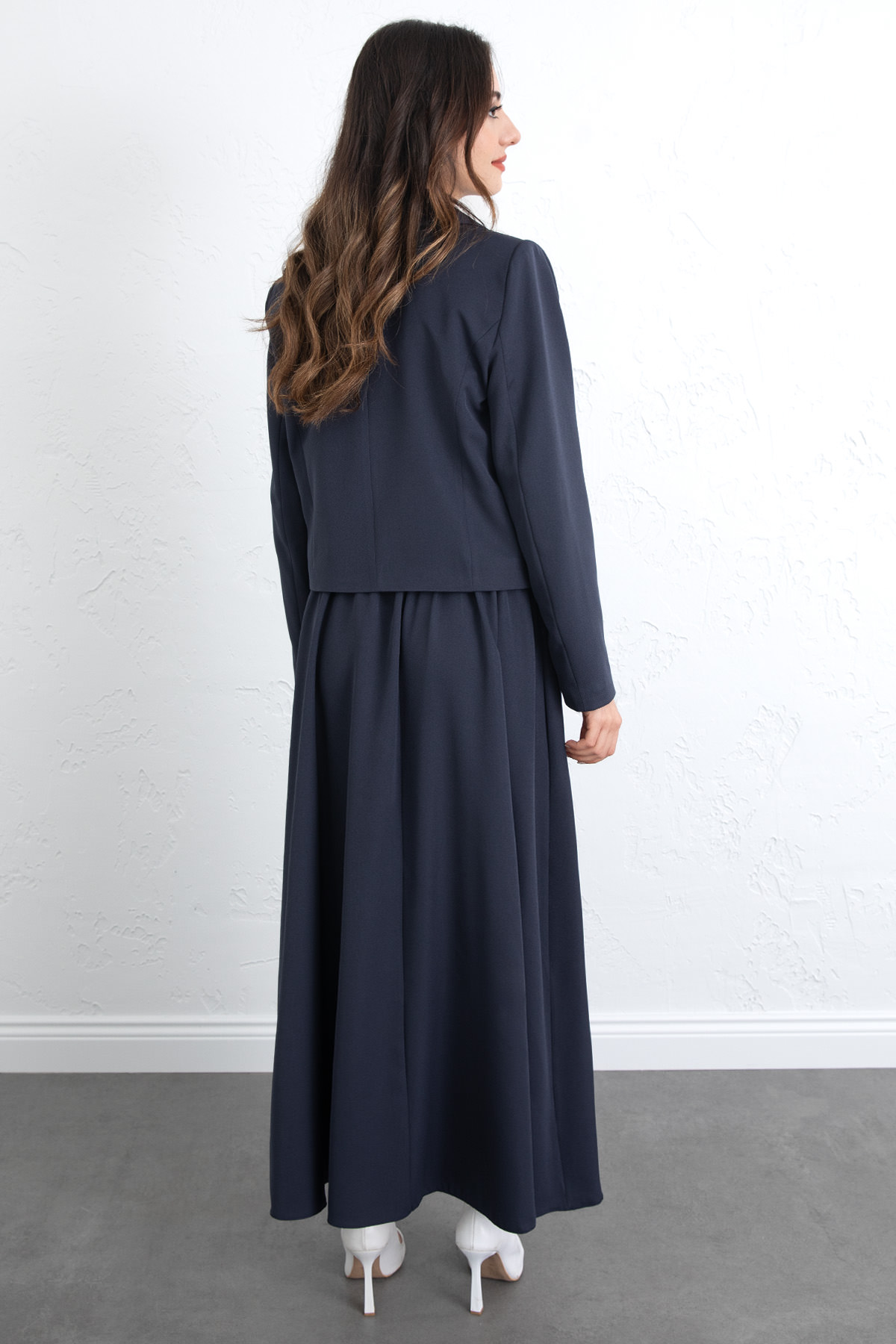 Bağcık Detay Ceketli Takım 0076 - LACİVERT |  