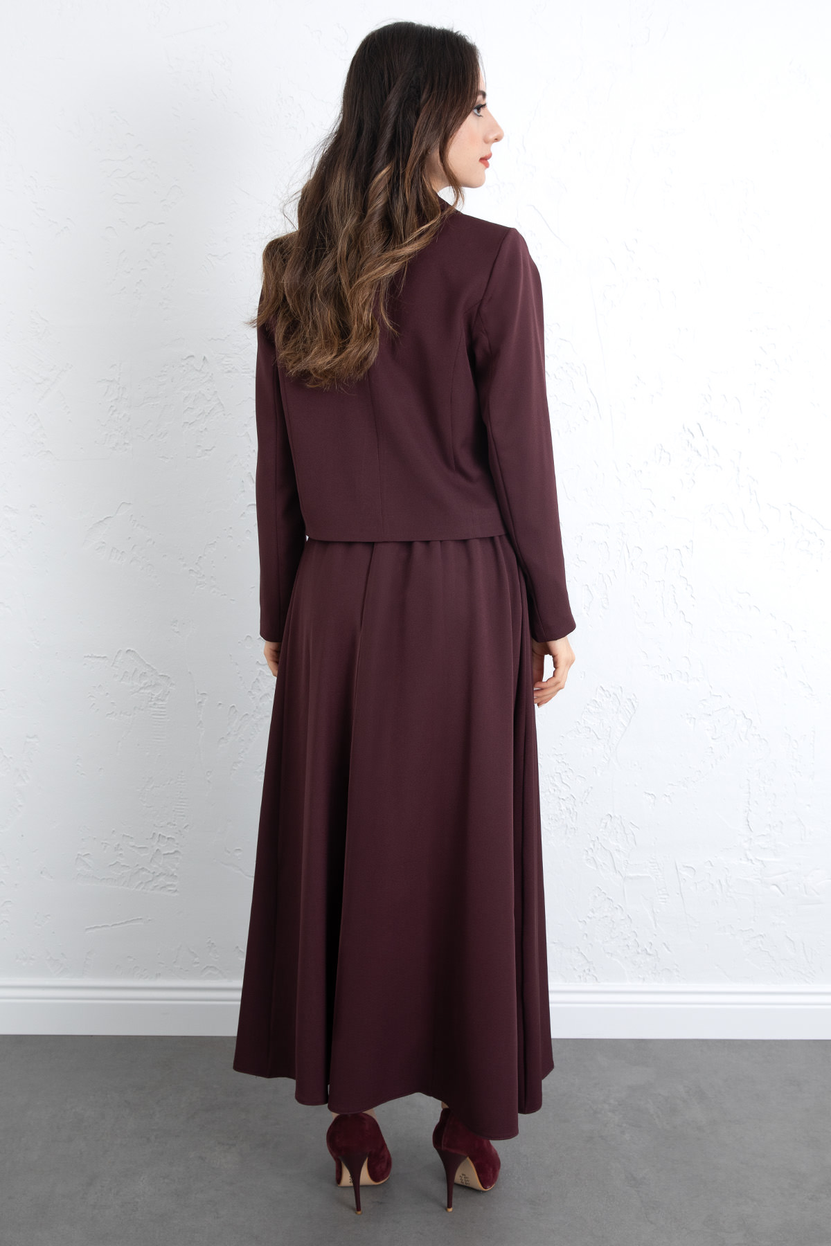 Bağcık Detay Ceketli Takım 0076 - MÜRDÜM |  