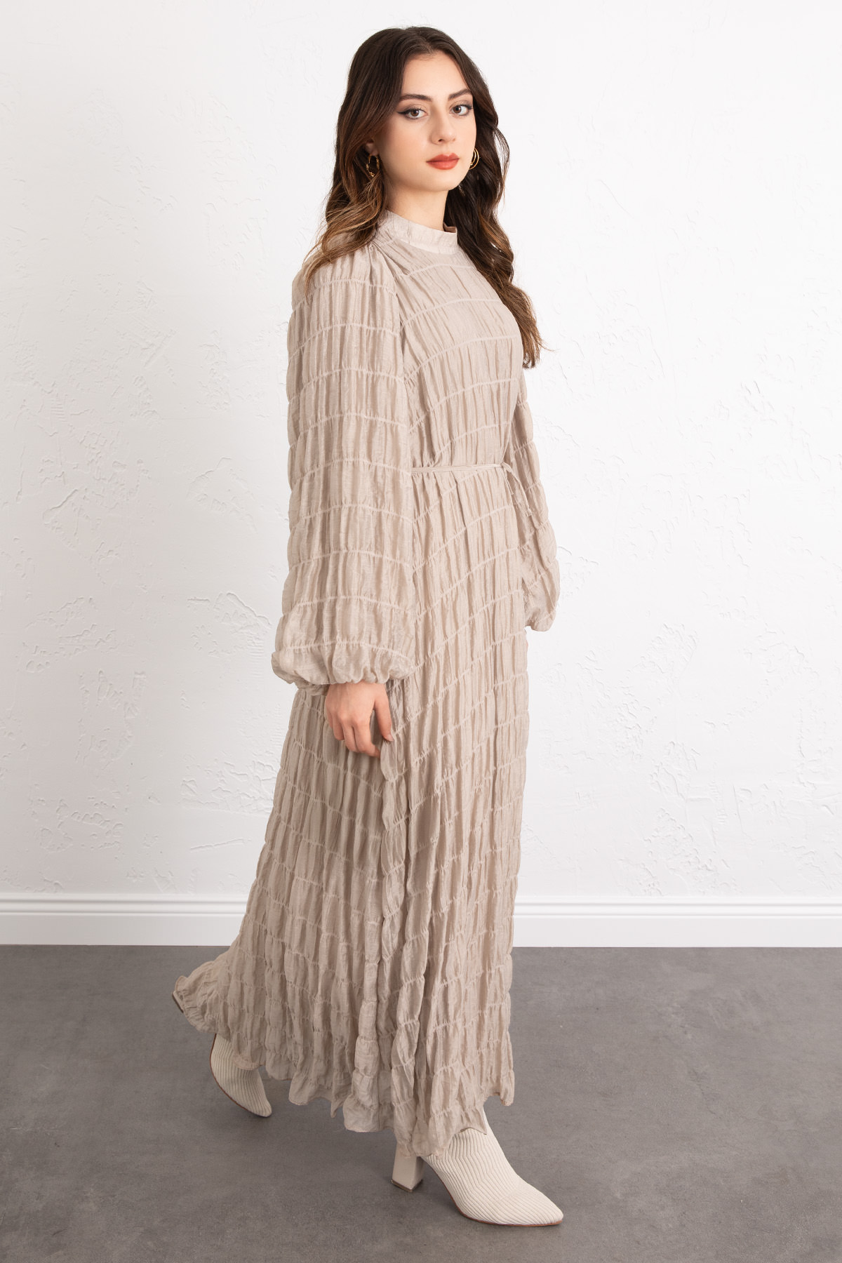 Gipeli Modal Elbise 0080 - TAŞ |  