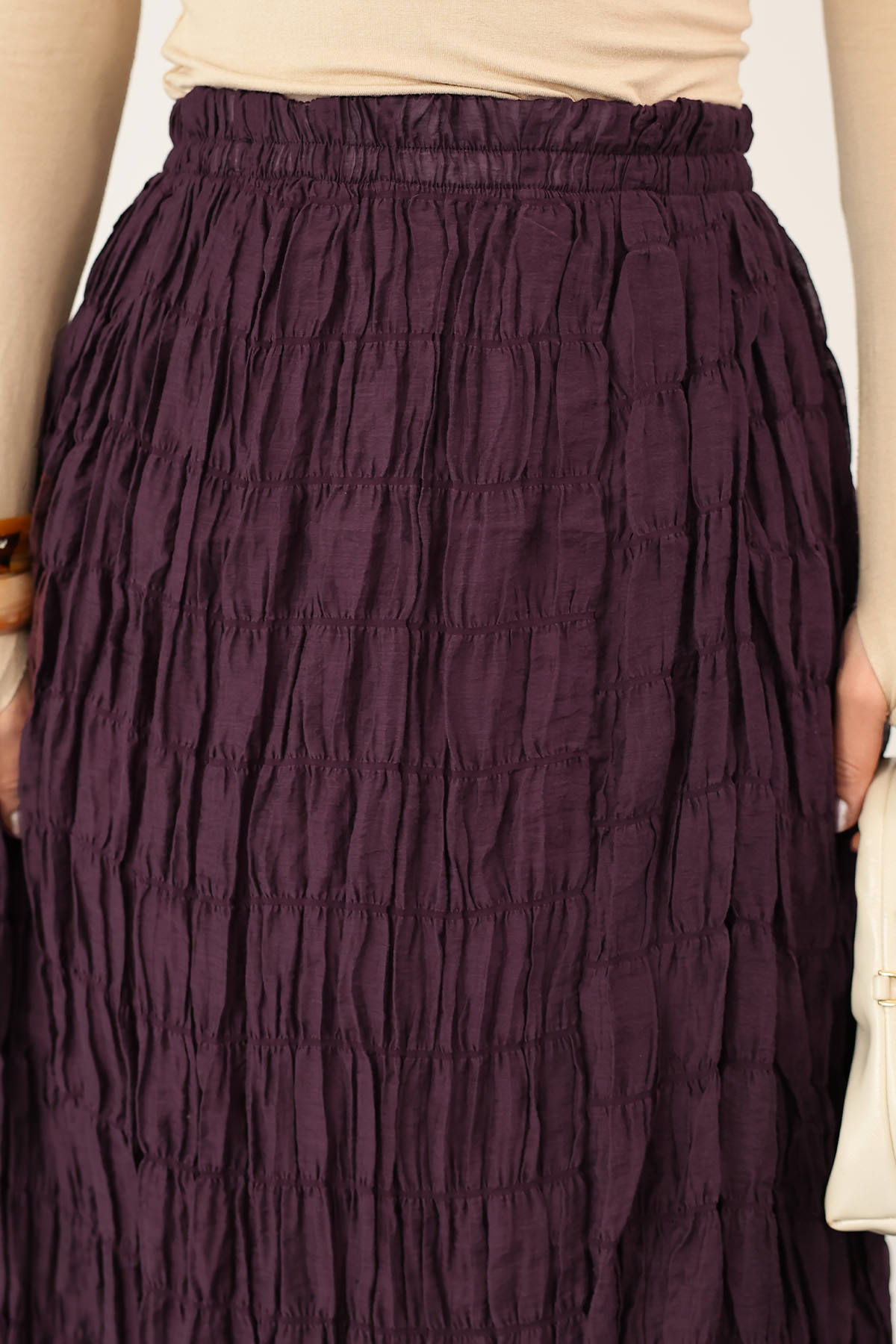 Lastik Bel Gipeli Maxi Etek 0084 - MÜRDÜM |  