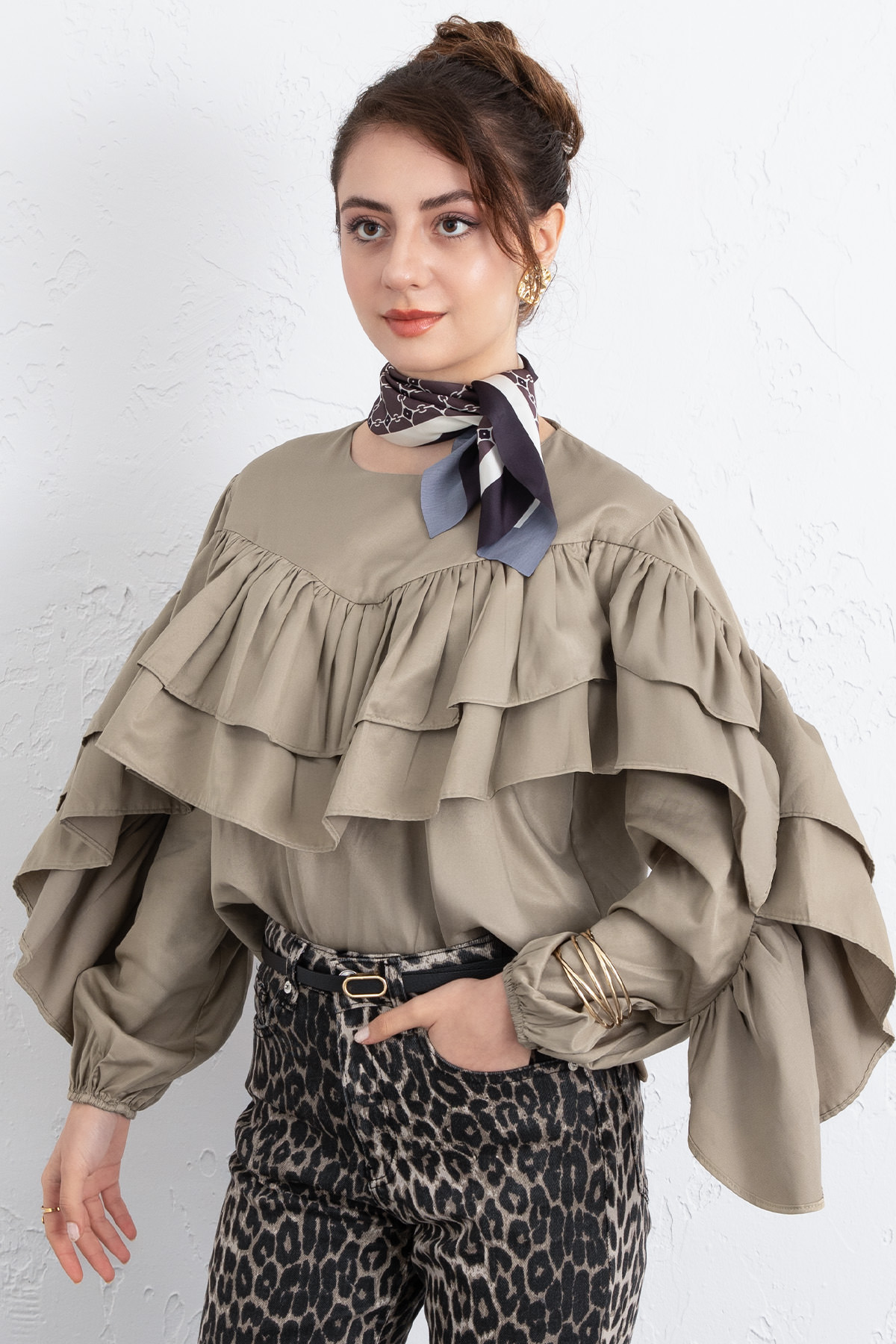 Volan Detay Bluz 0087 - HAKİ |  