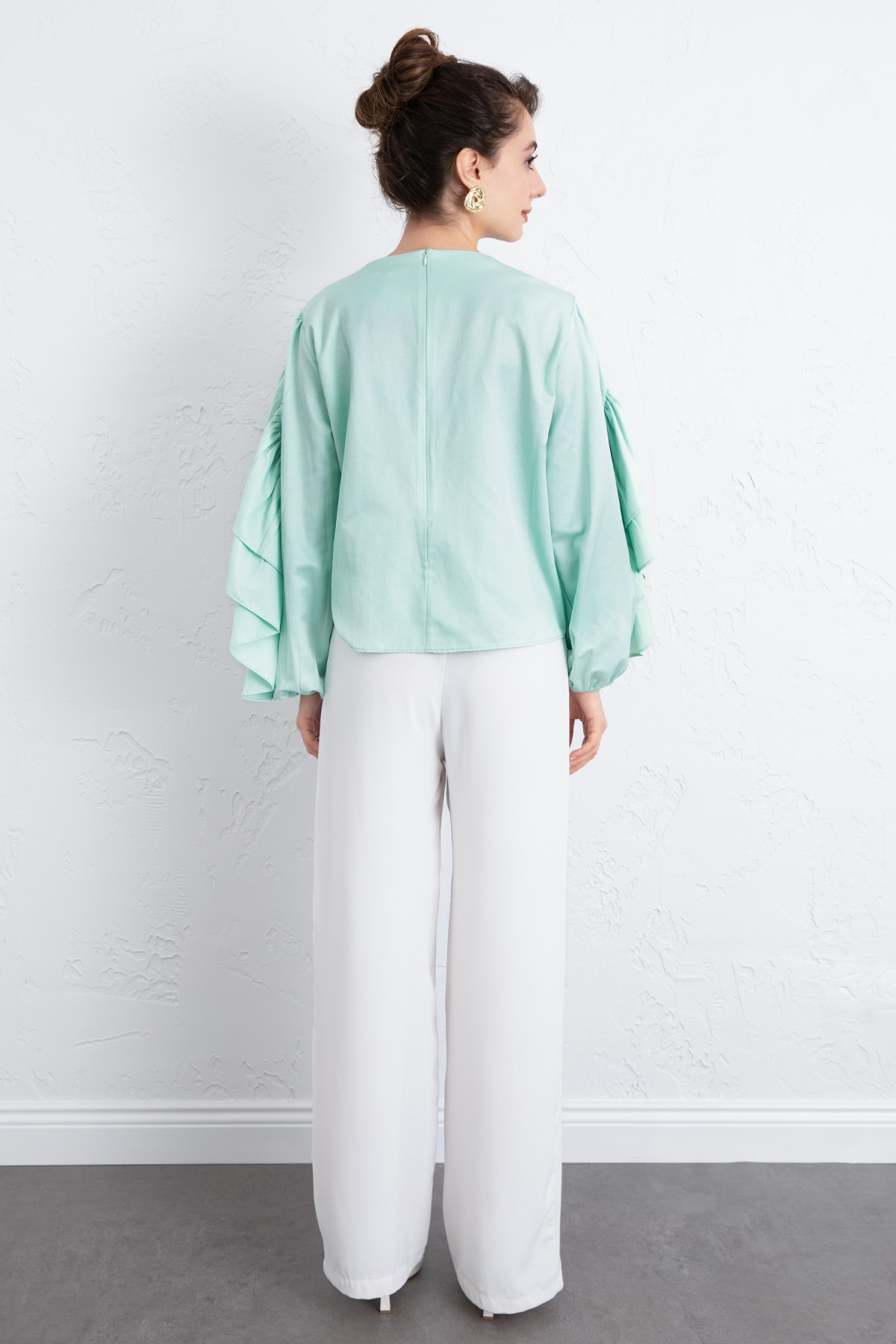 Volan Detay Bluz 0087 - MİNT YEŞİLİ |  