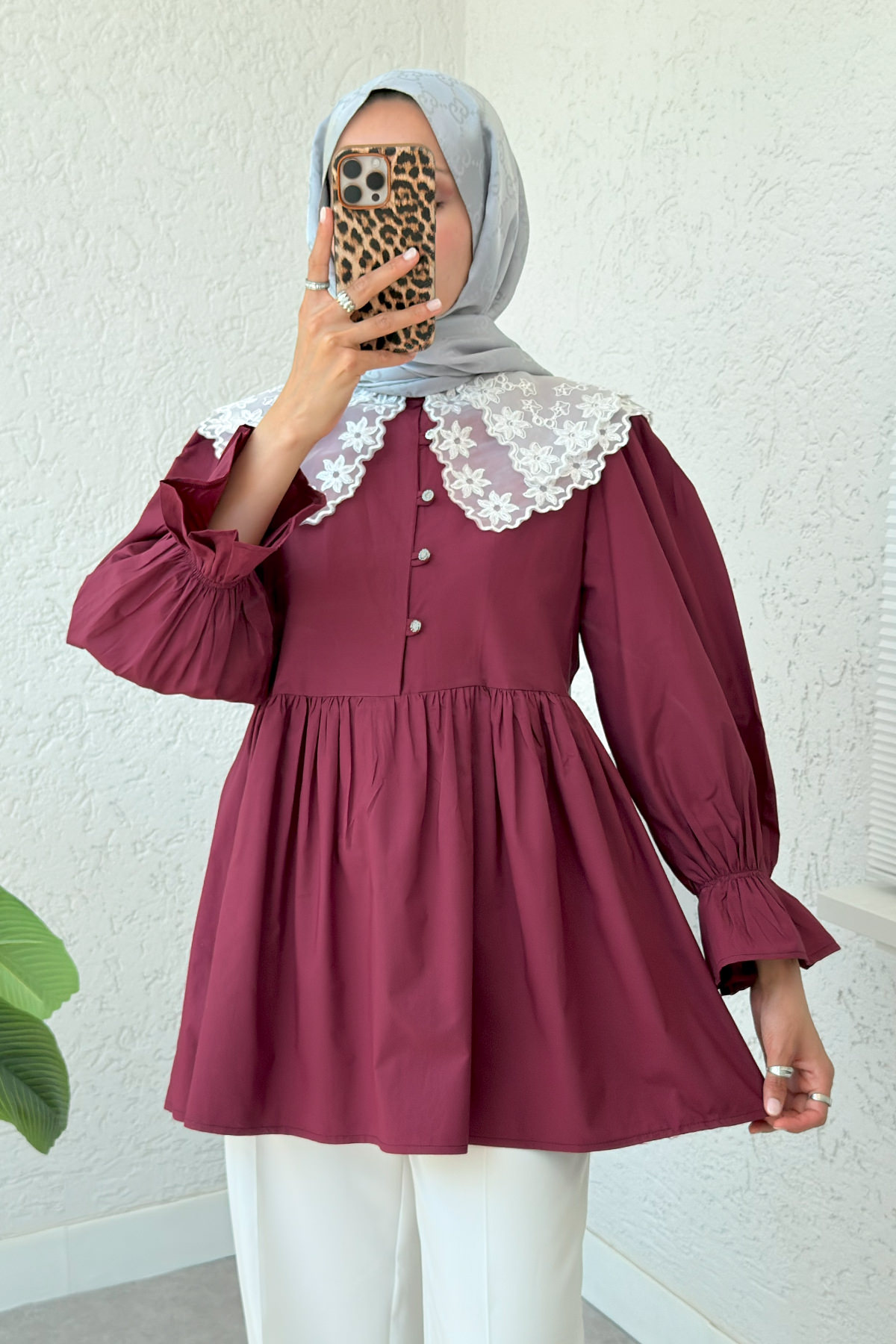 Prenses Tunik 2345 - BORDO |  