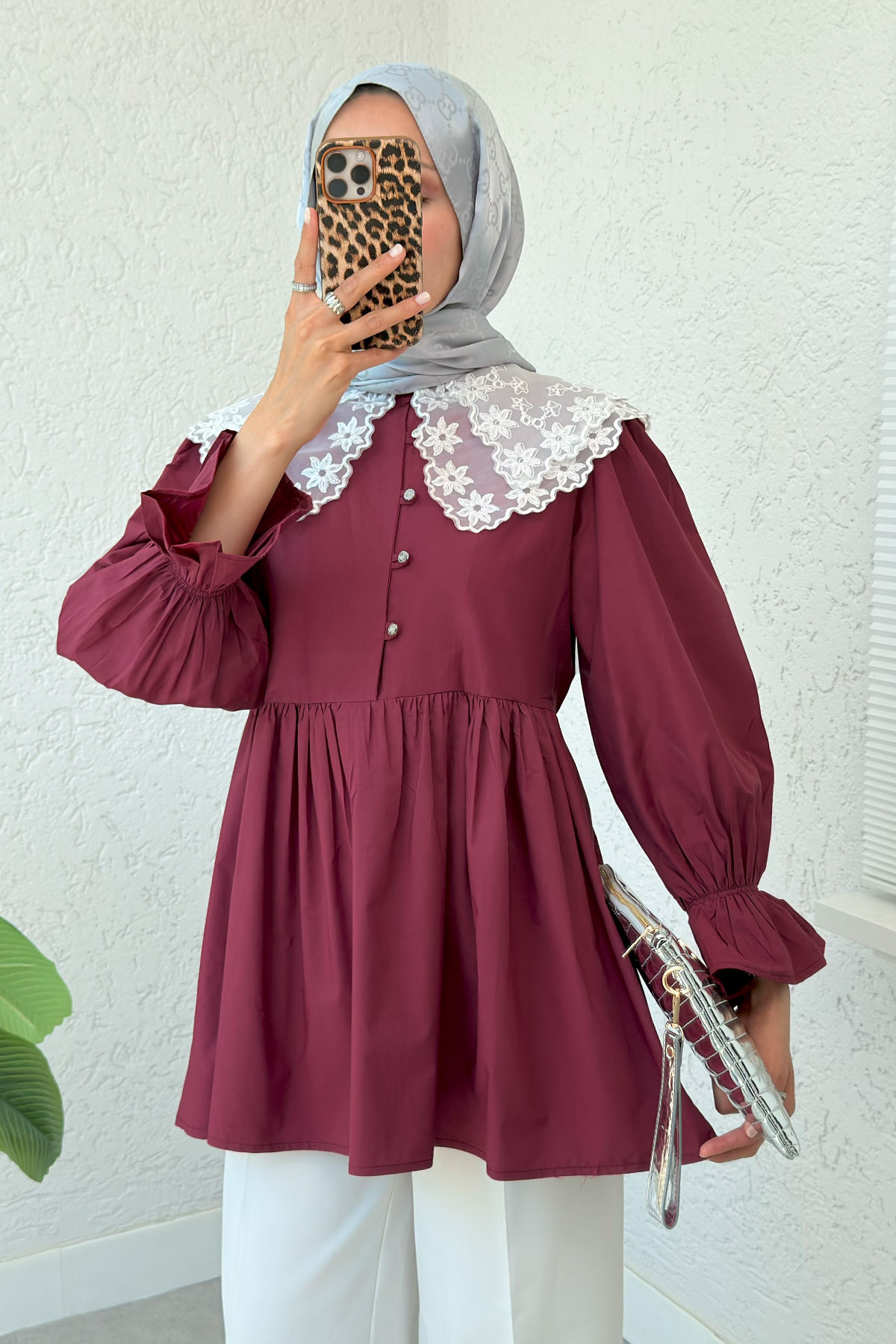 Prenses Tunik 2345 - BORDO |  