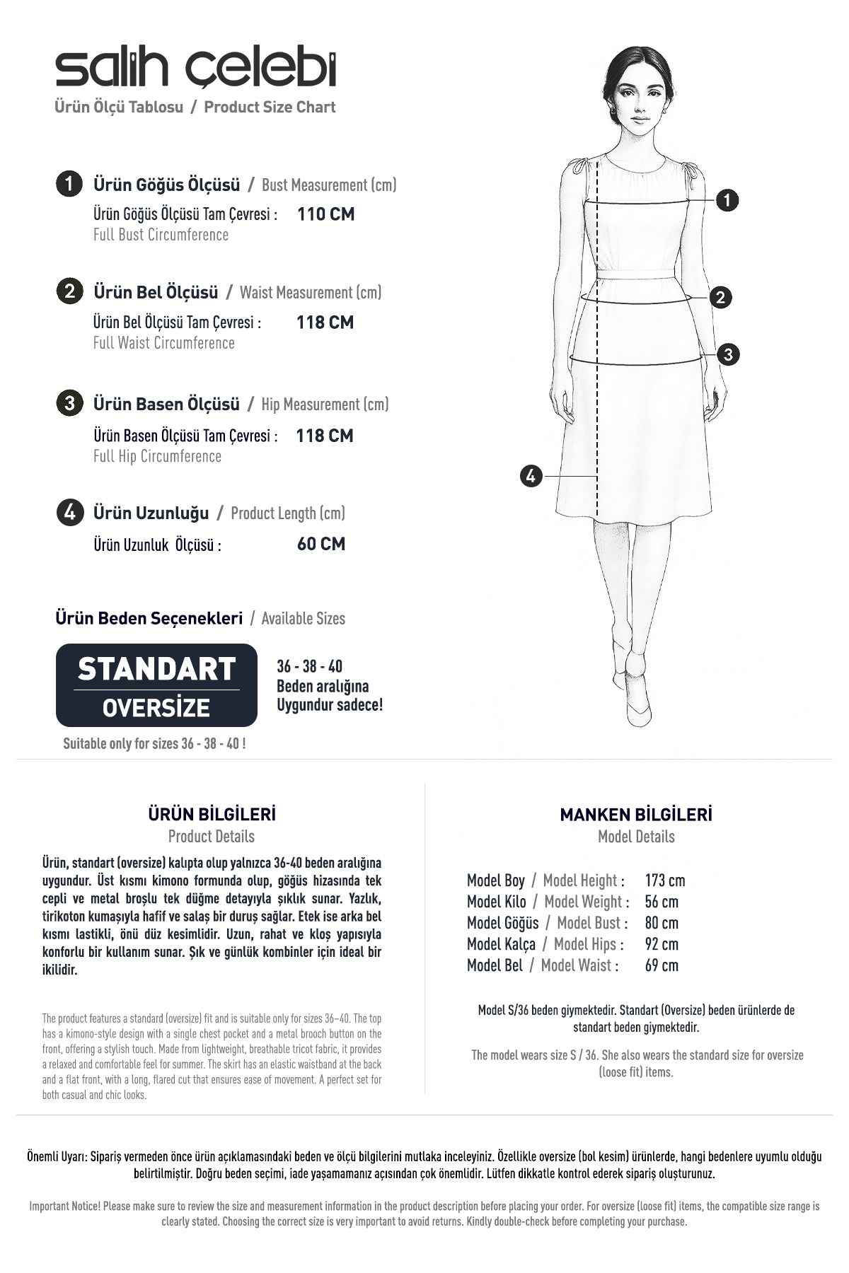 Broş Düğmeli Etekli Takım 2342 - BEYAZ |  