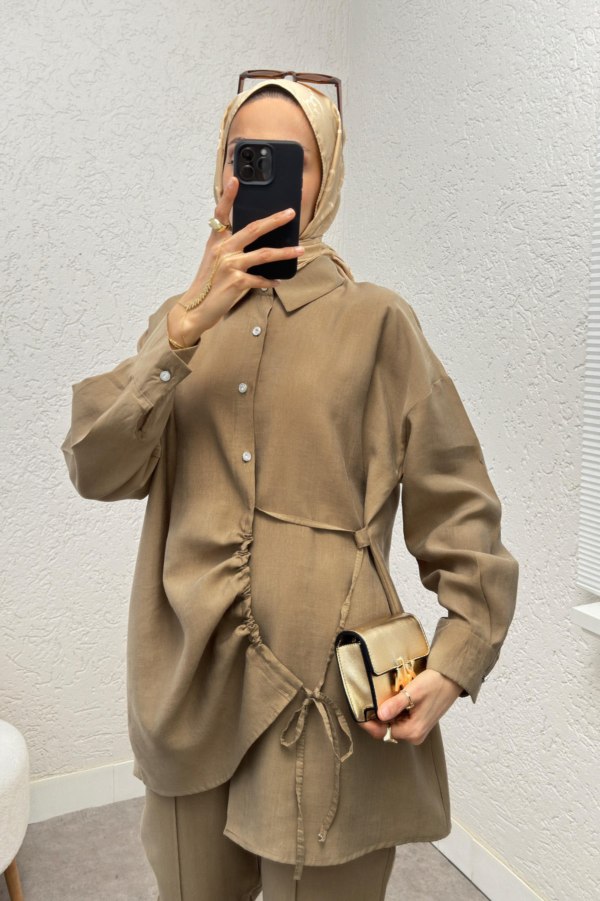 Etek Ucu Büzgülü Takım 2212 - VİZON |  