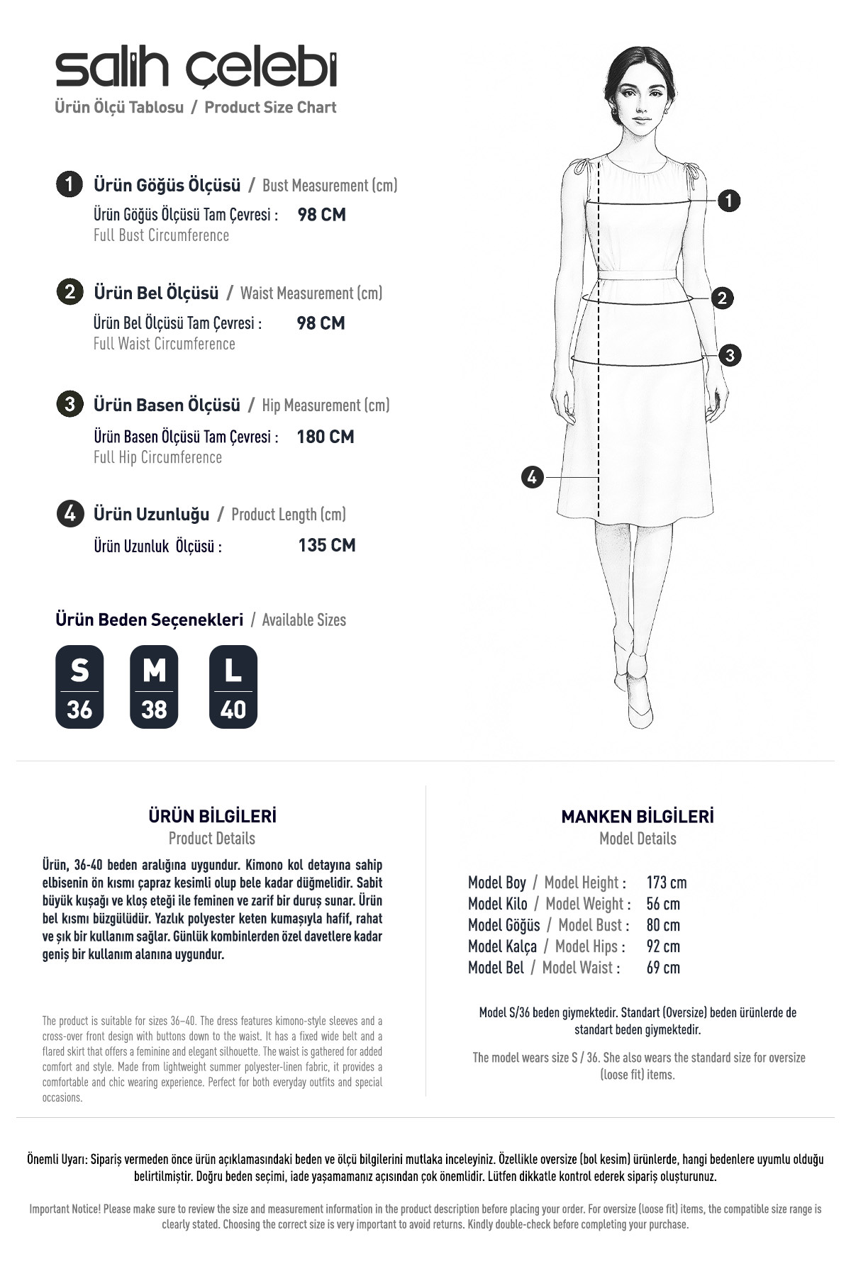 Kuşaklı Çapraz Yaka Elbise 2304 - PUDRA |  