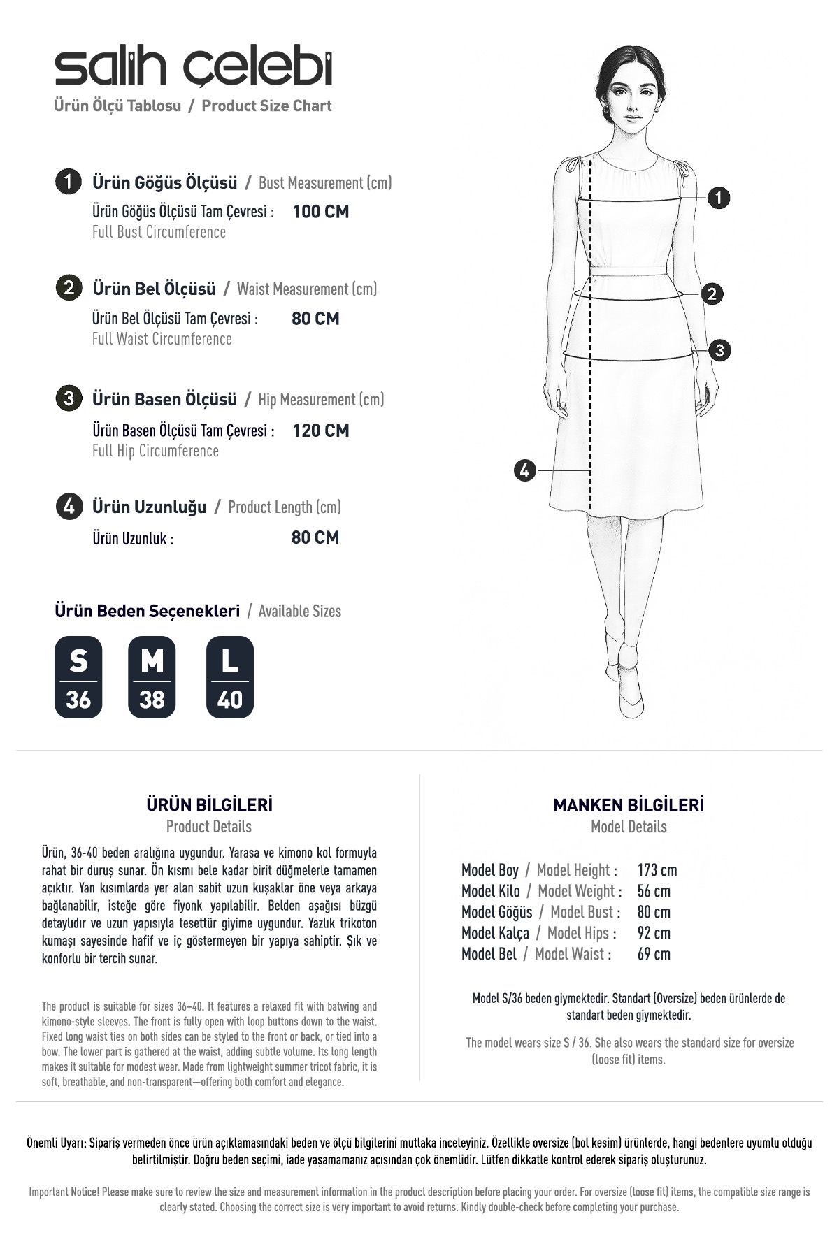 Kuşaklı Kimono Kol Tunik 2343 - BEBE MAVİSİ |  