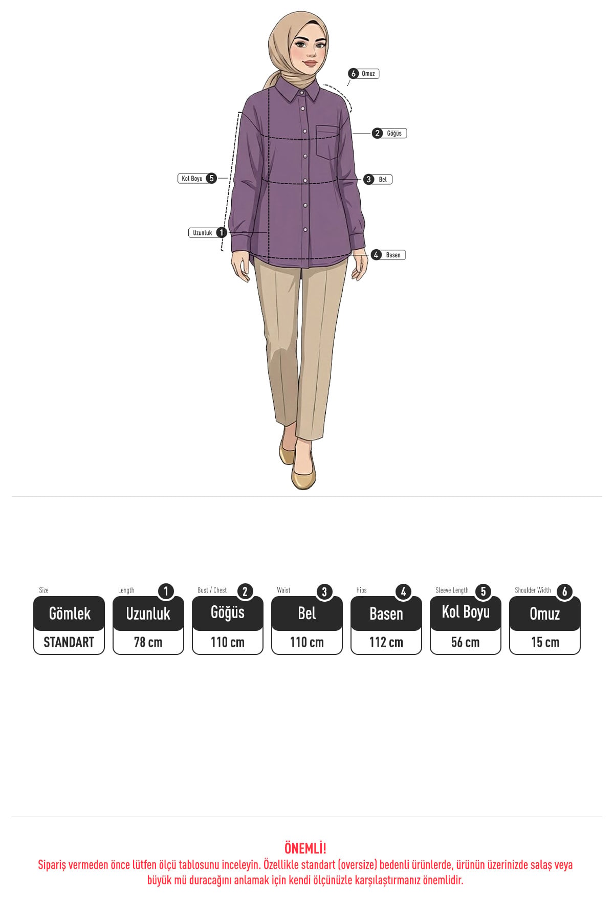 Basic Oversize Gömlek 2203 - BEJ |  