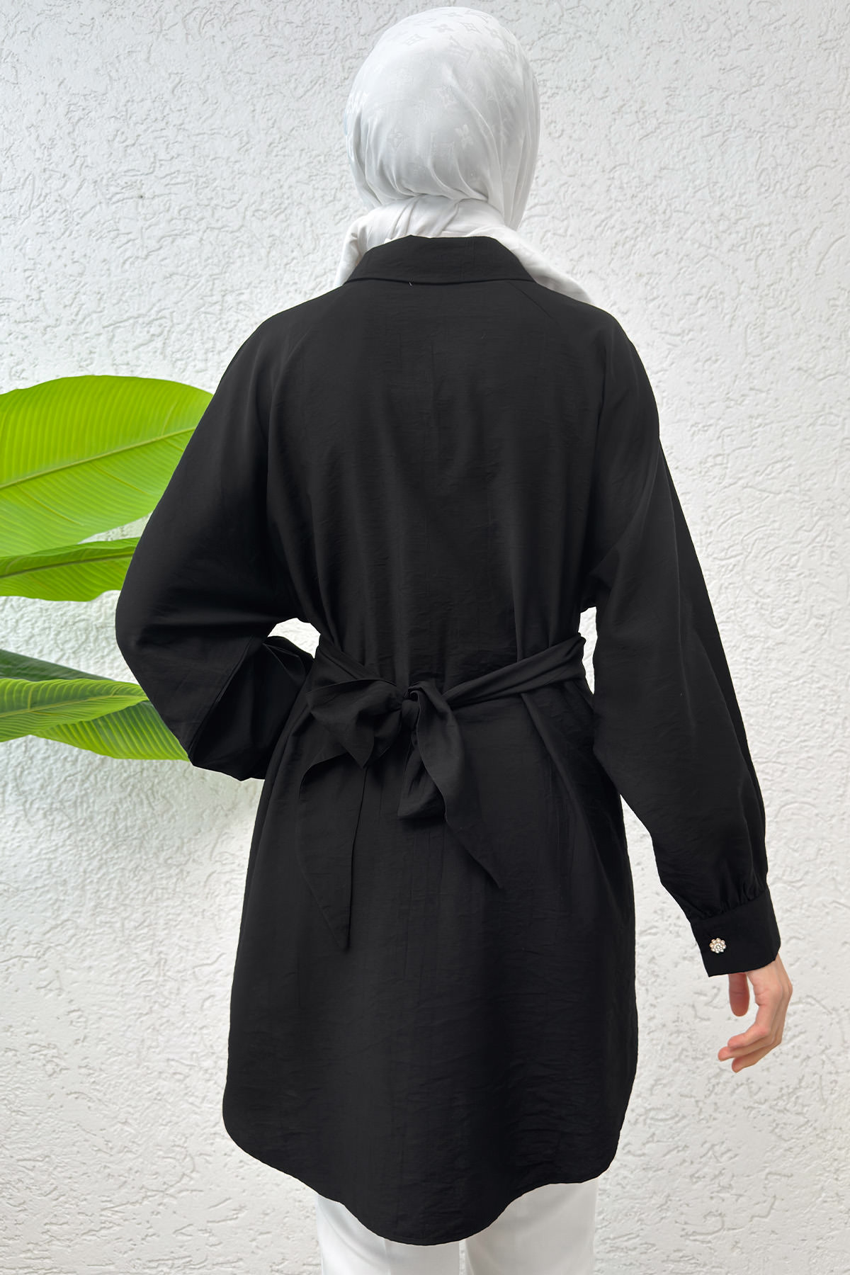 Entegre Kuşaklı Tunik 2217 -SİYAH |  