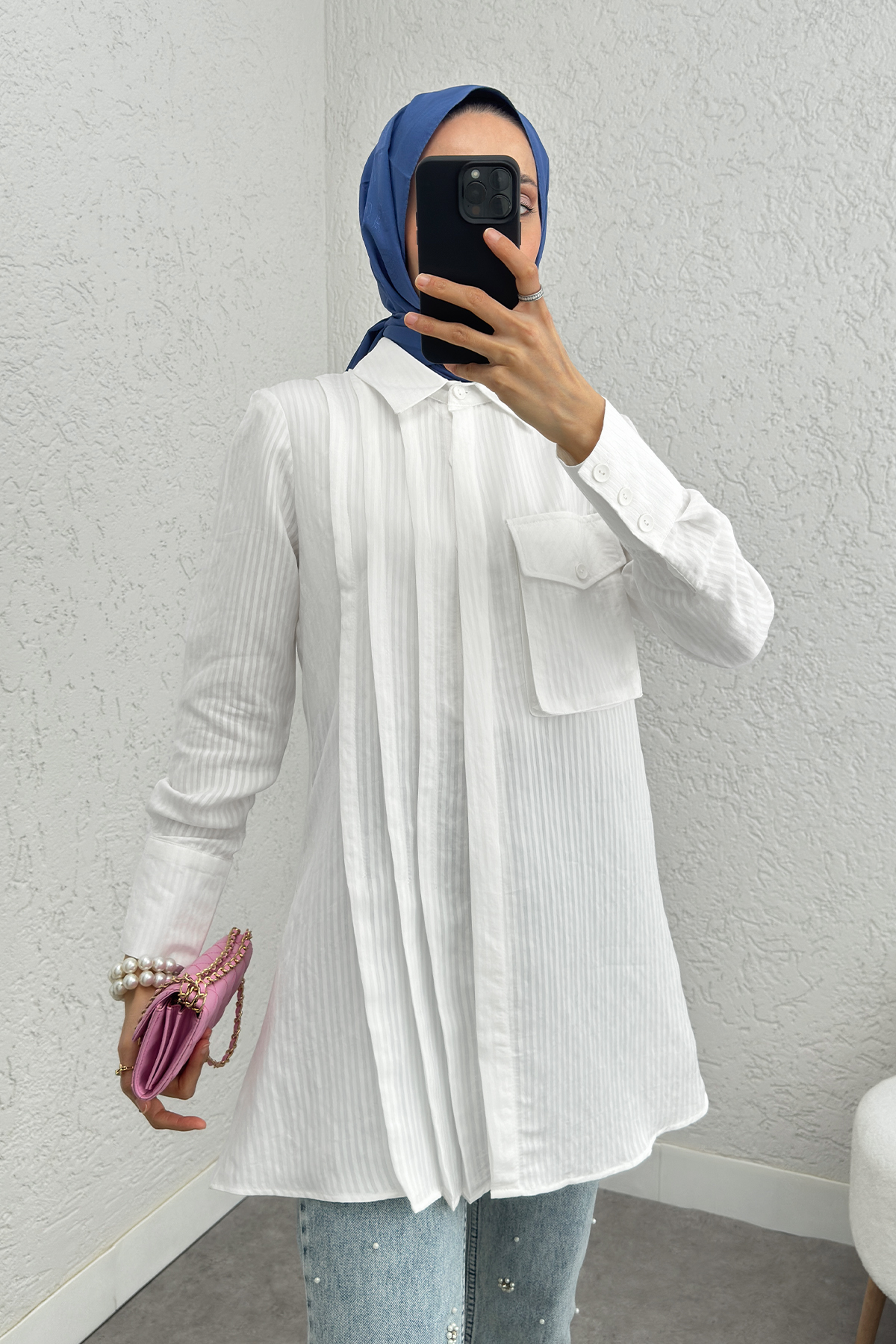 Tek Cepli Gömlek 2230 - BEYAZ |  