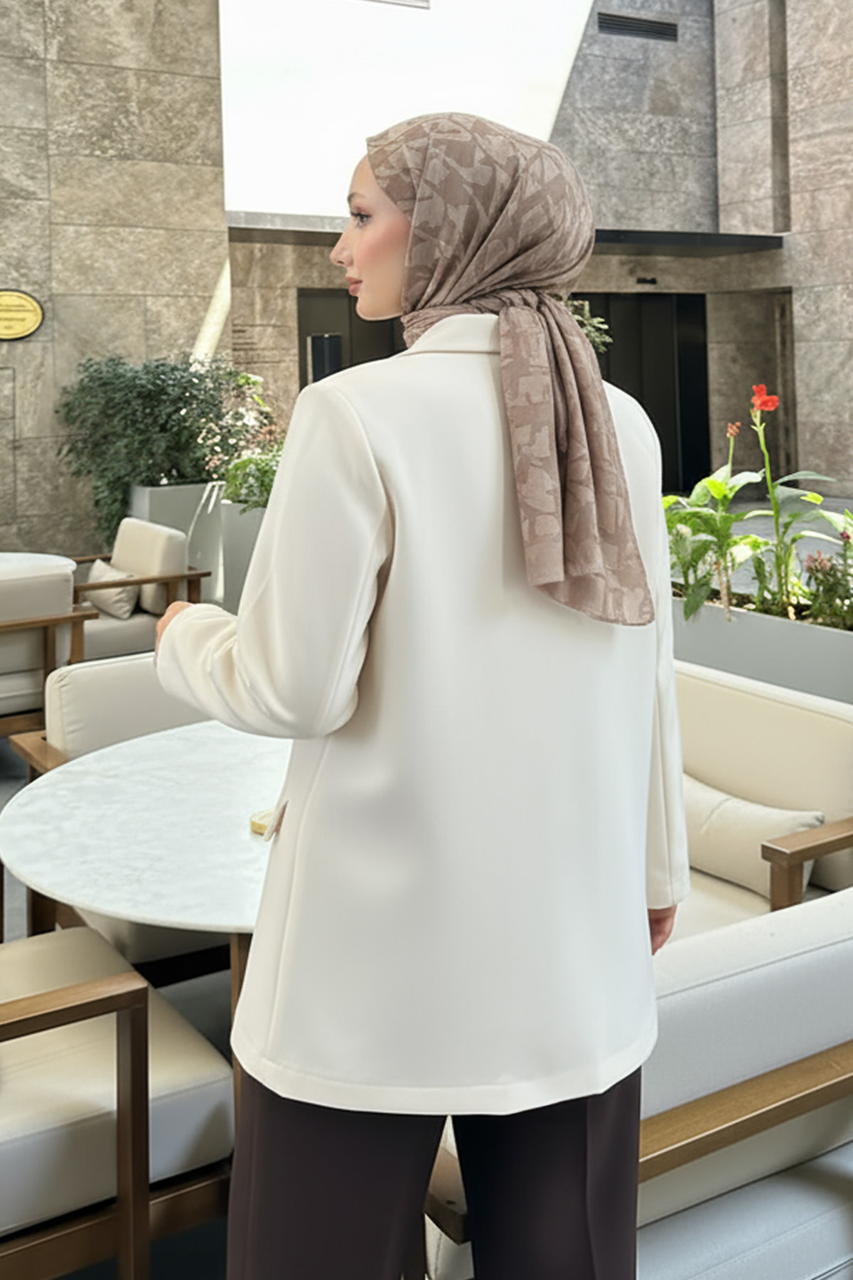 Scuba Blazer Ceket 2272 - BEJ |  