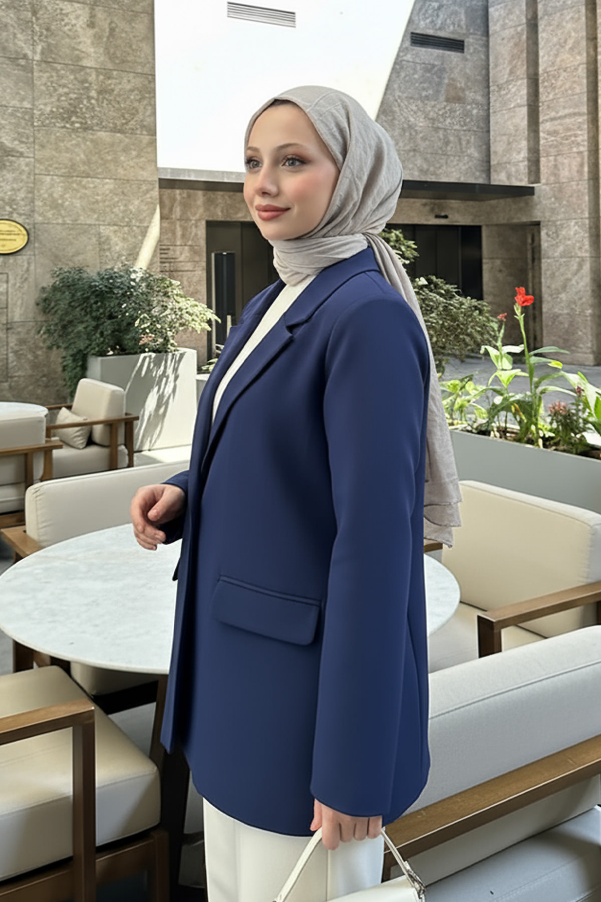 Scuba Blazer Ceket 2272 - LACİVERT |  