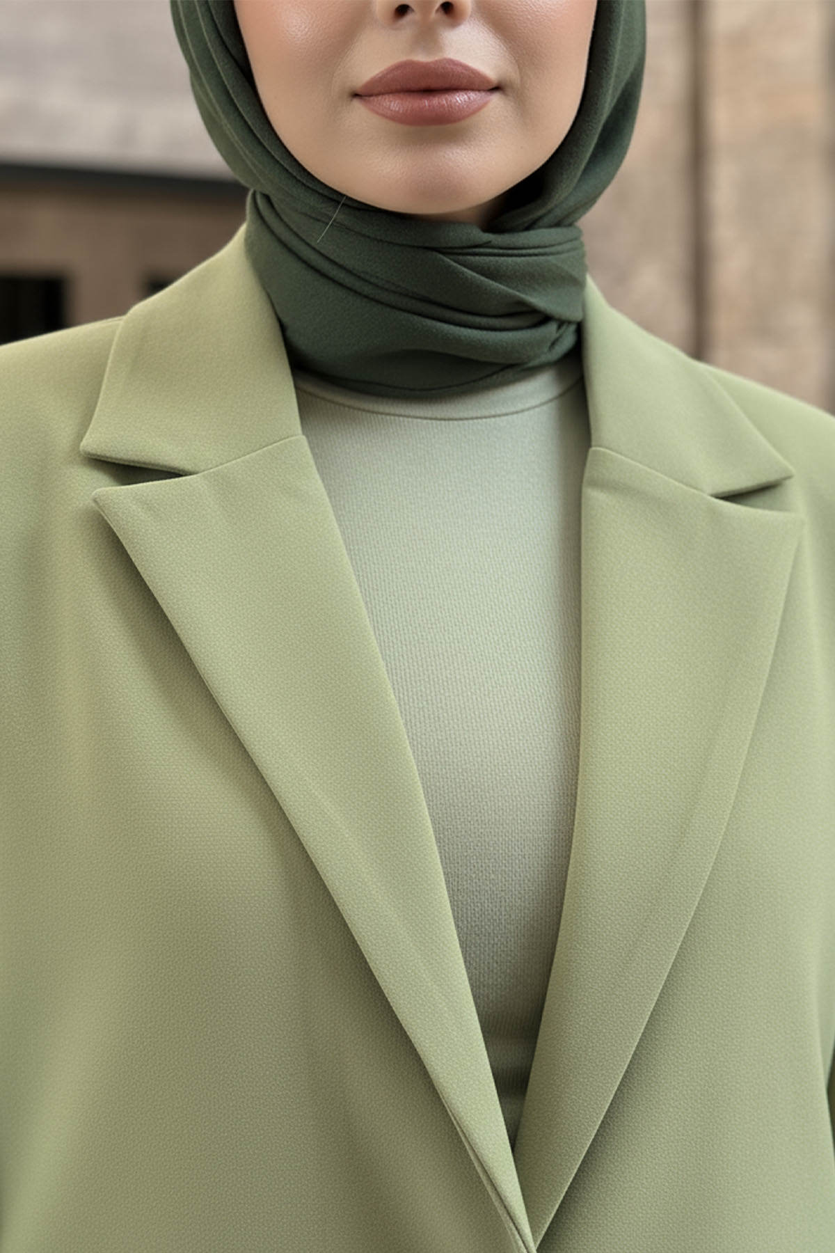 Scuba Blazer Ceket 2272 - HAKİ |  